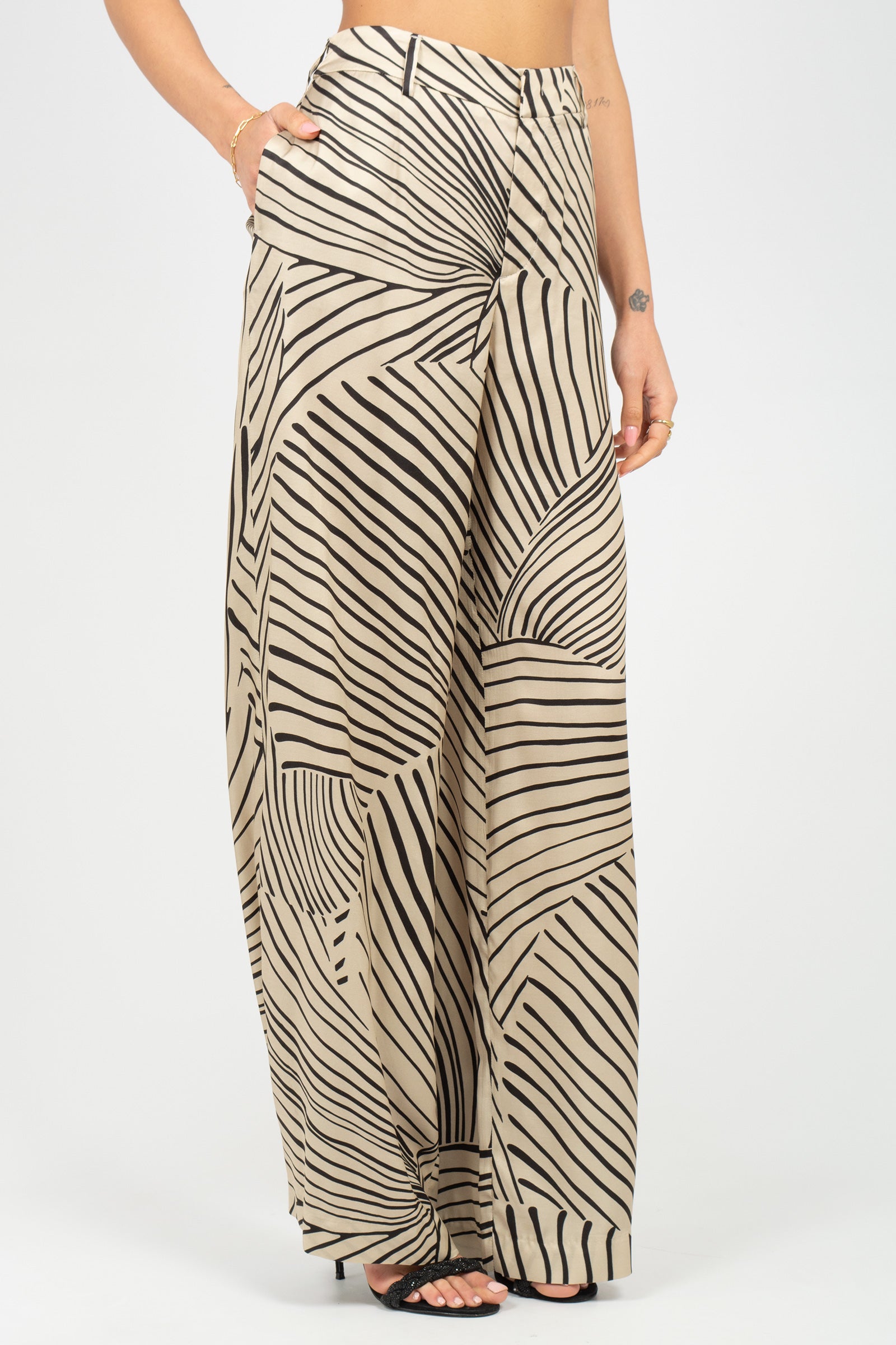 pantalone in viscosa stampata 'lorenza' CDVSLRZ00STD ER250030 PT TORINO 