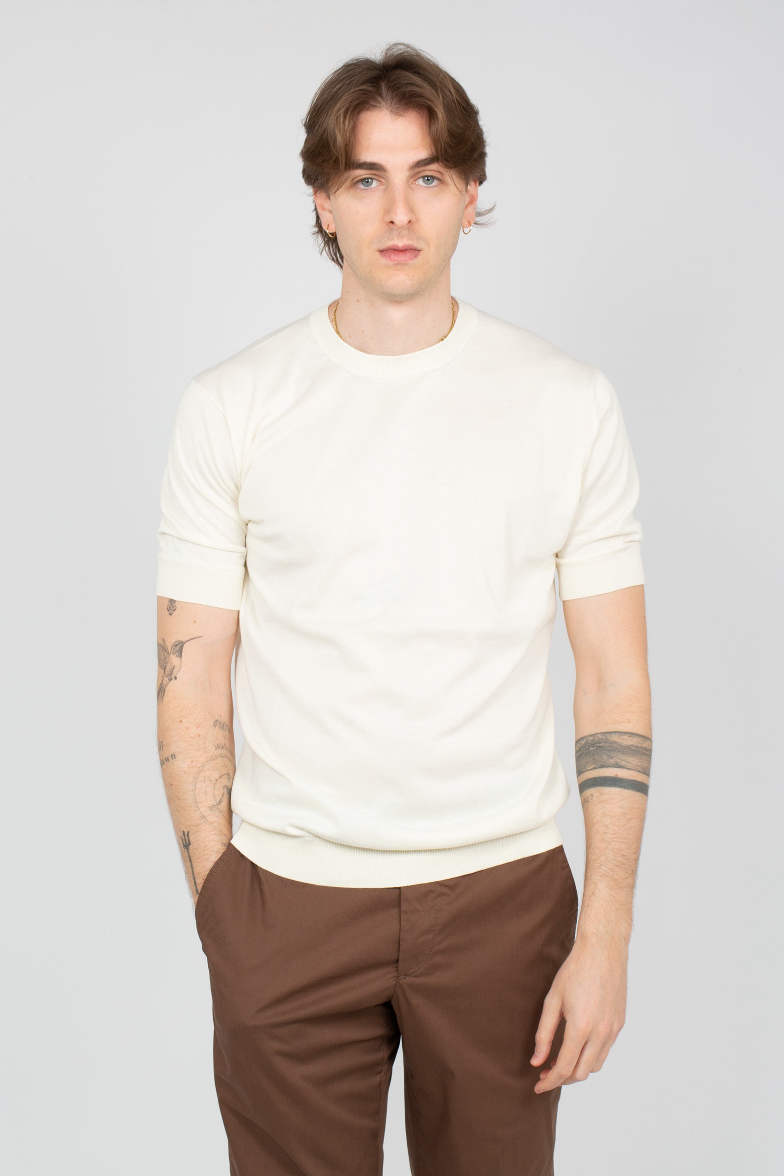 t-shirt in filo di cotone TL4SGM100NTS 60MGU0015 PT TORINO 
