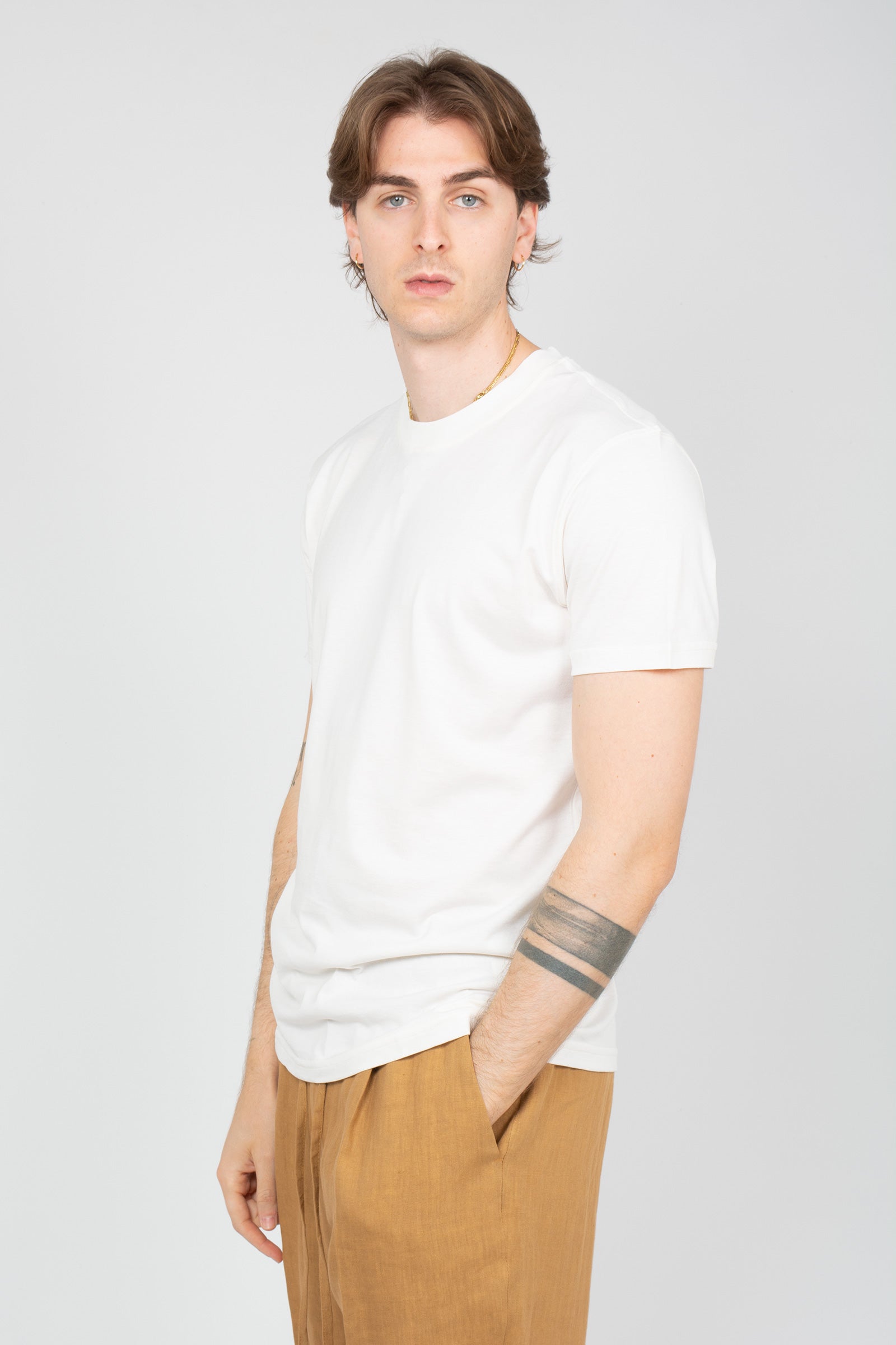 t-shirt in cotone e seta TL5STM050LEL 01CD0010 PT TORINO 
