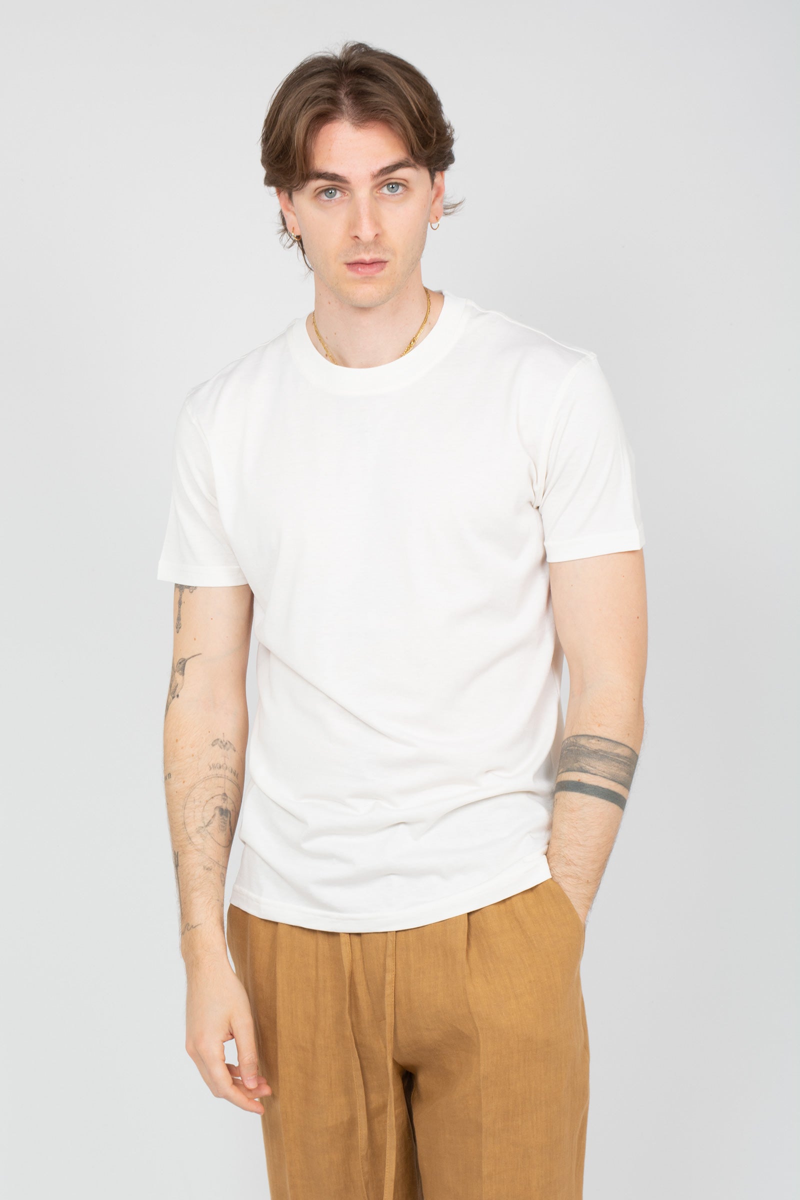 t-shirt in cotone e seta TL5STM050LEL 01CD0010 PT TORINO 