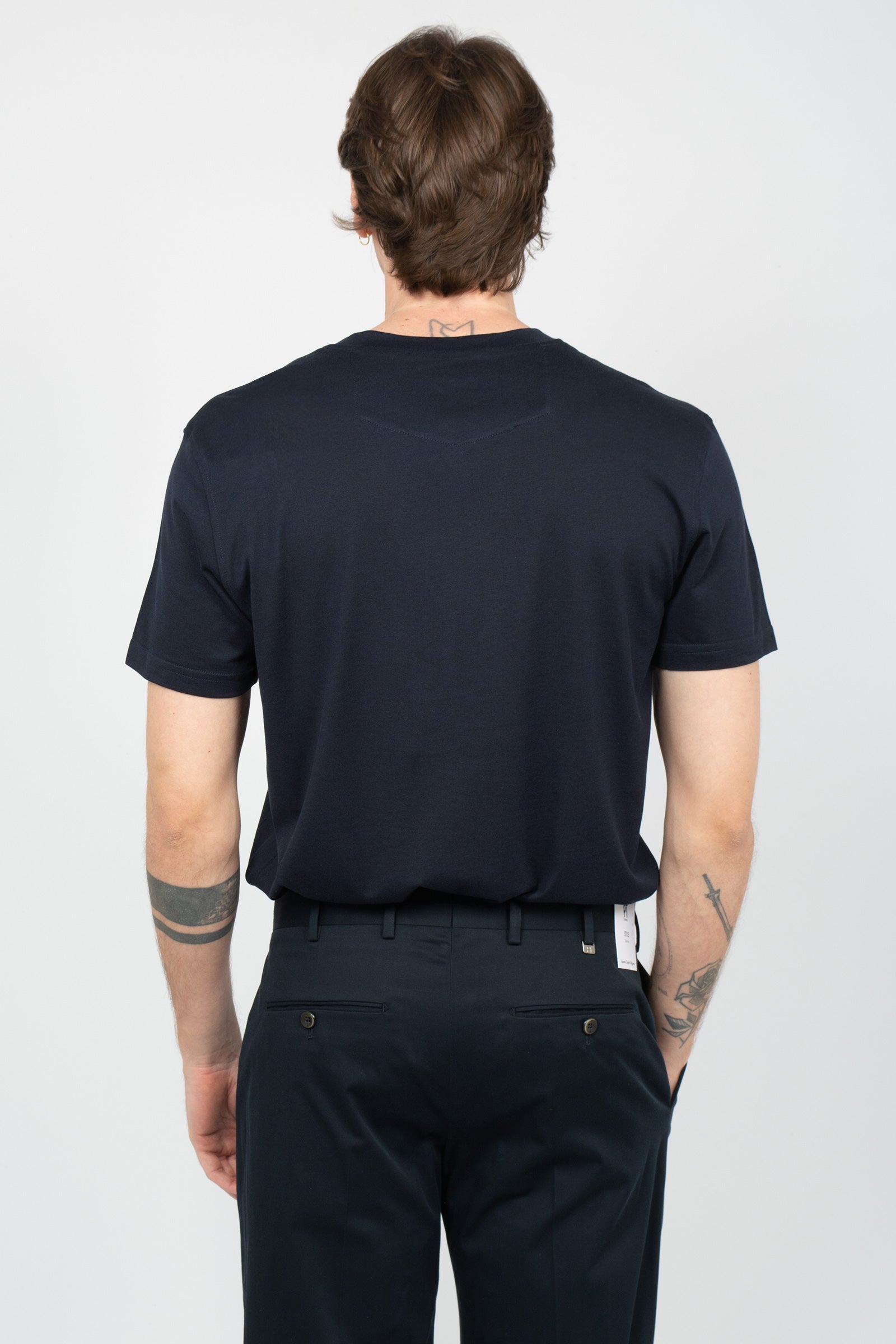 t-shirt in cotone e seta TL5STM050LEL 01CD0360 PT TORINO 
