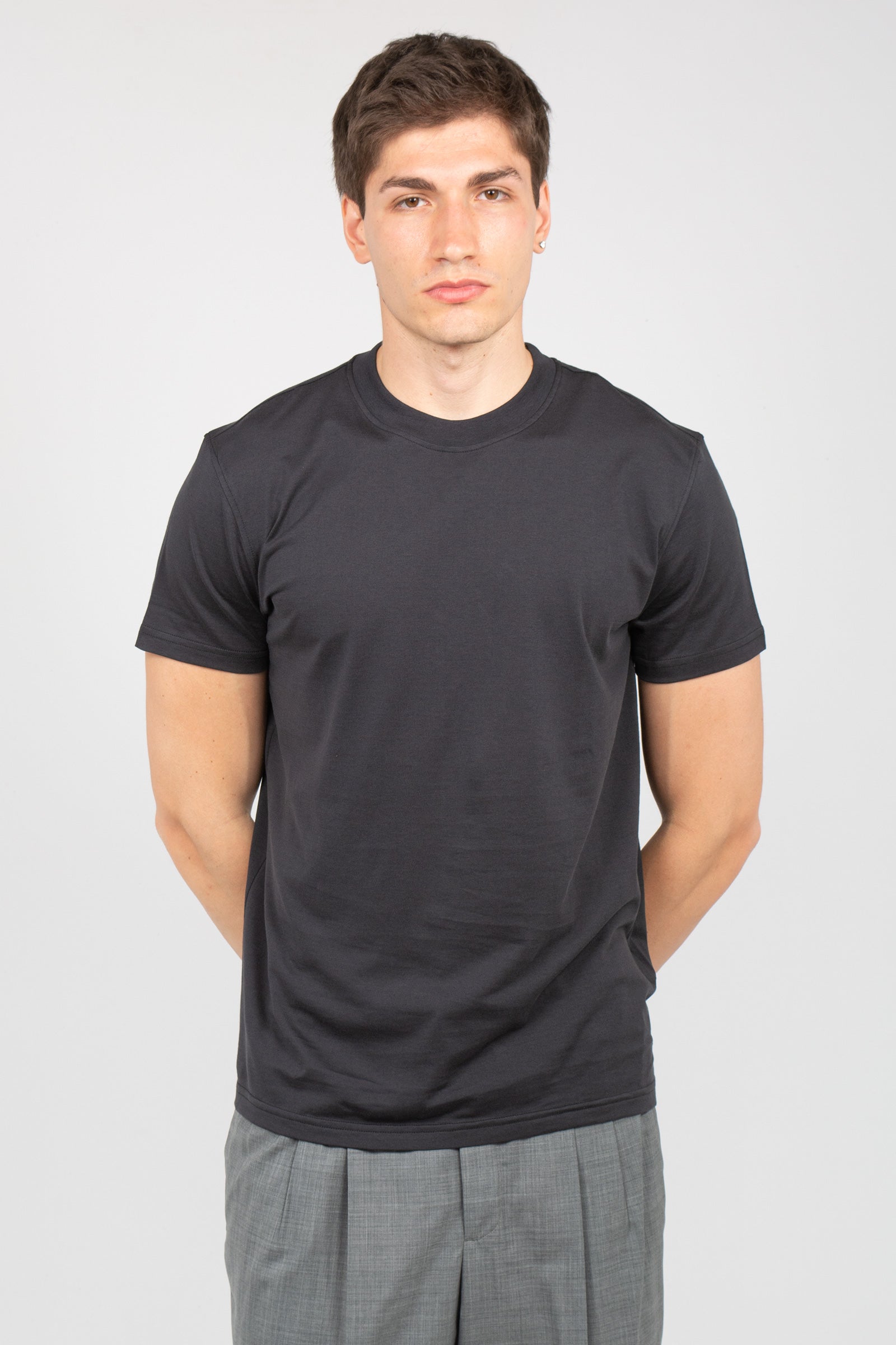 t-shirt in cotone e seta TL5STM050LEL 01CD0990 PT TORINO 