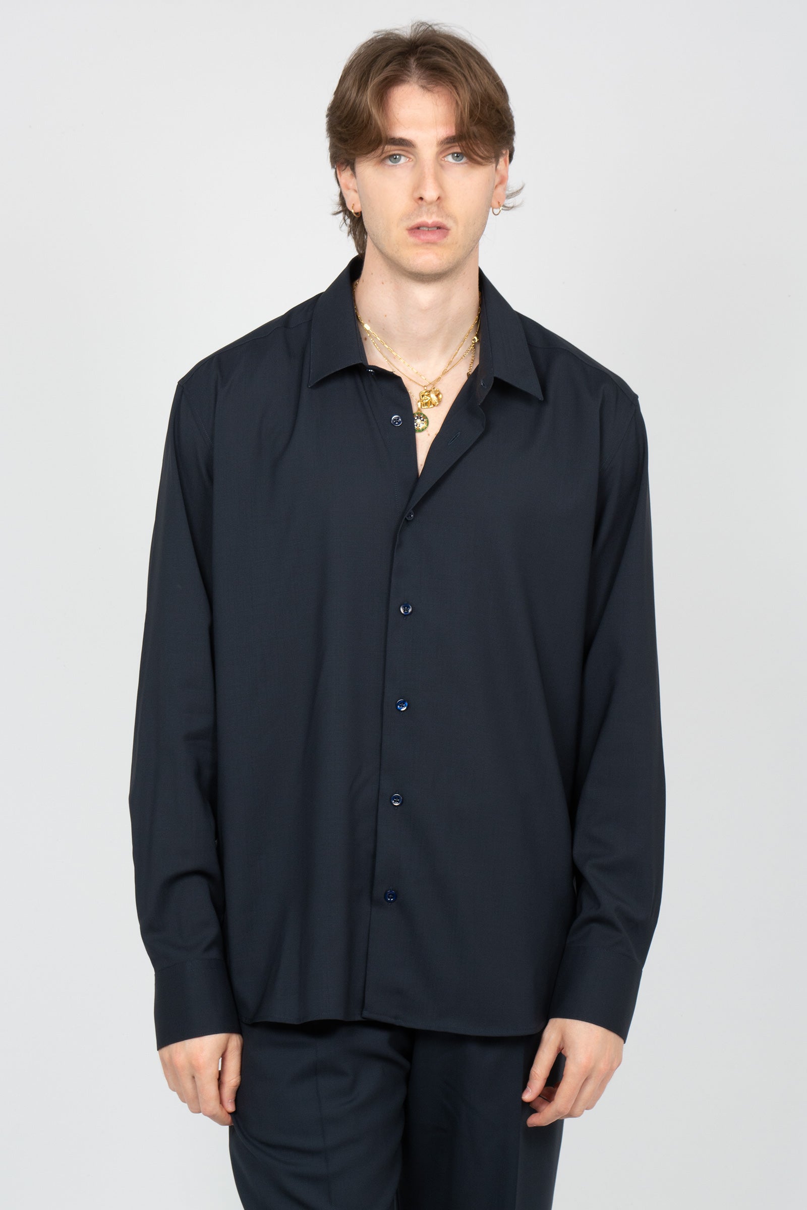 camicia oversize con bottoni in madreperla TL6SIT050RBO ZI560370 PT TORINO 
