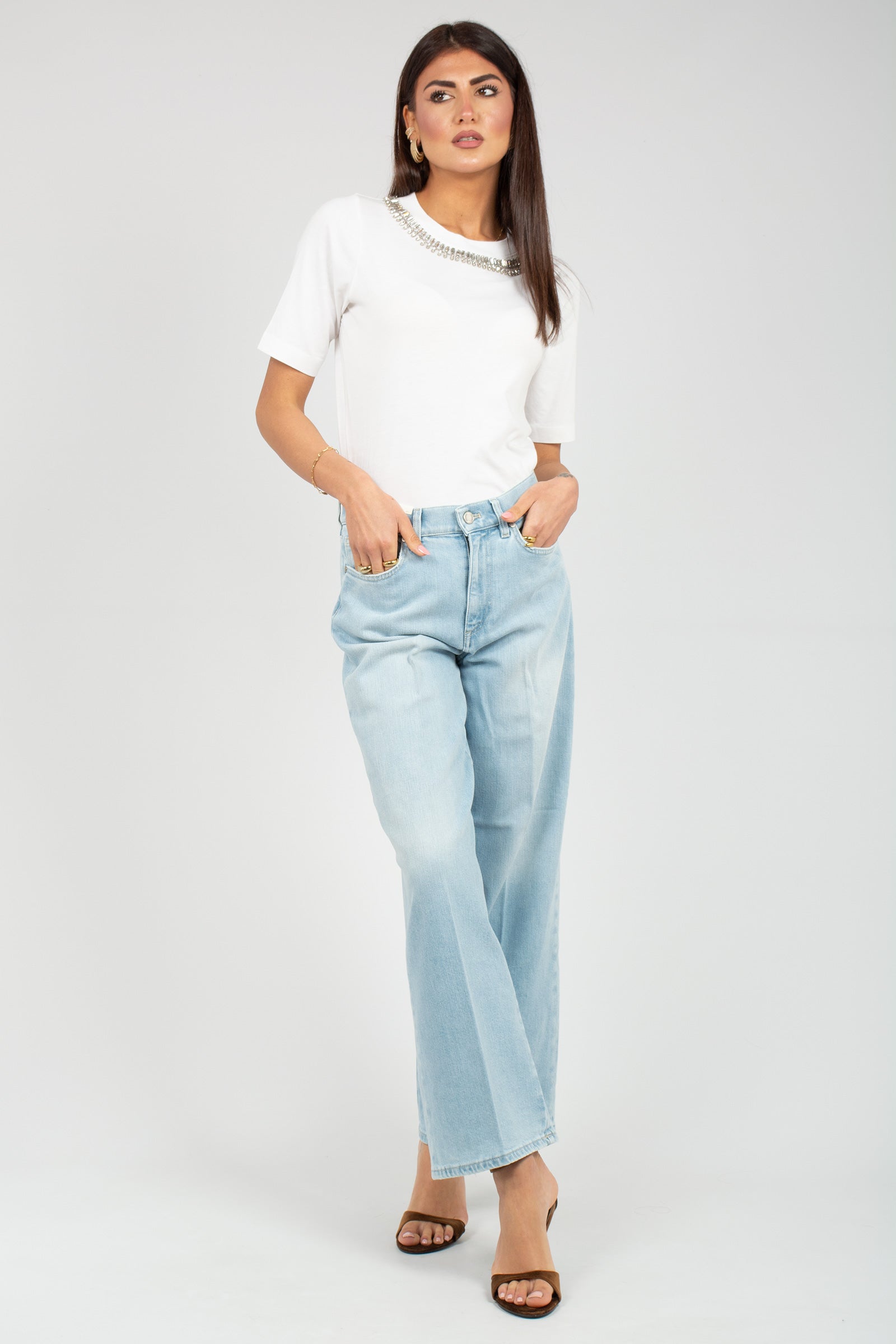 jeans in cotone 'kendall fit' C1VPKDZ0 TX1650CC41 PT TORINO DENIM 