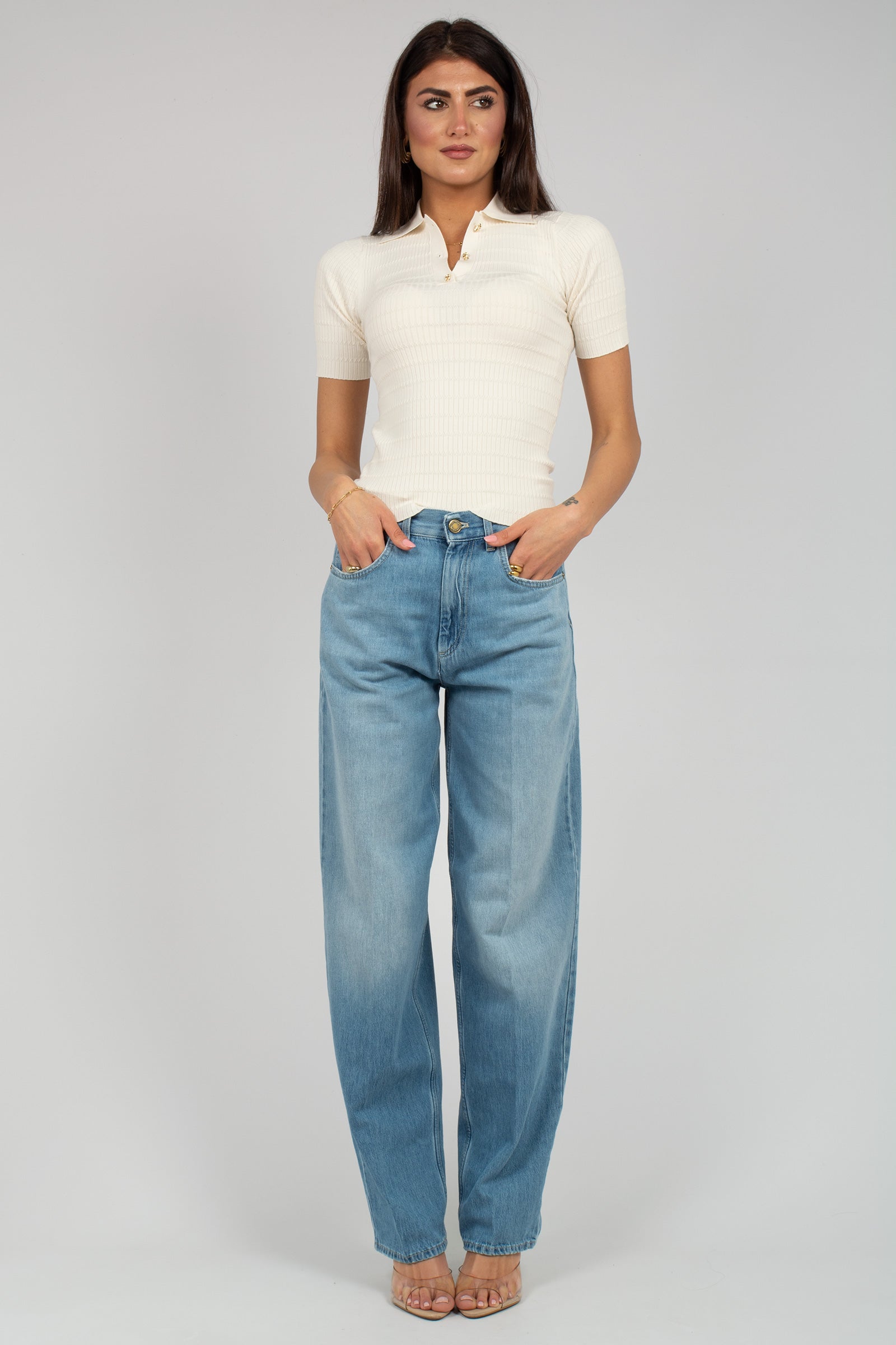 jeans in cotone 'megan fit' C1VPMGZ0 CA5640ML38 PT TORINO DENIM 