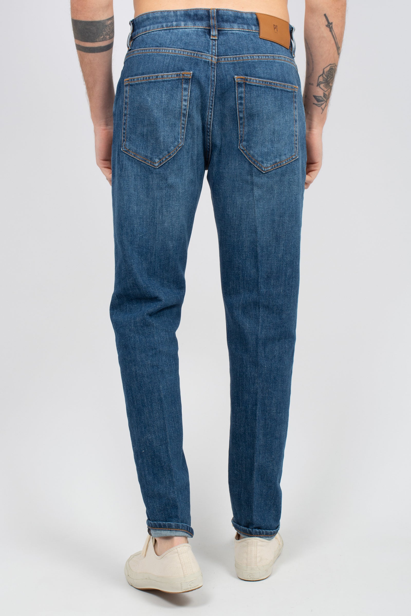 jeans in bull di cotone stretch 'raggae fit' C5TP05B0 TX1610MI30 PT TORINO DENIM 