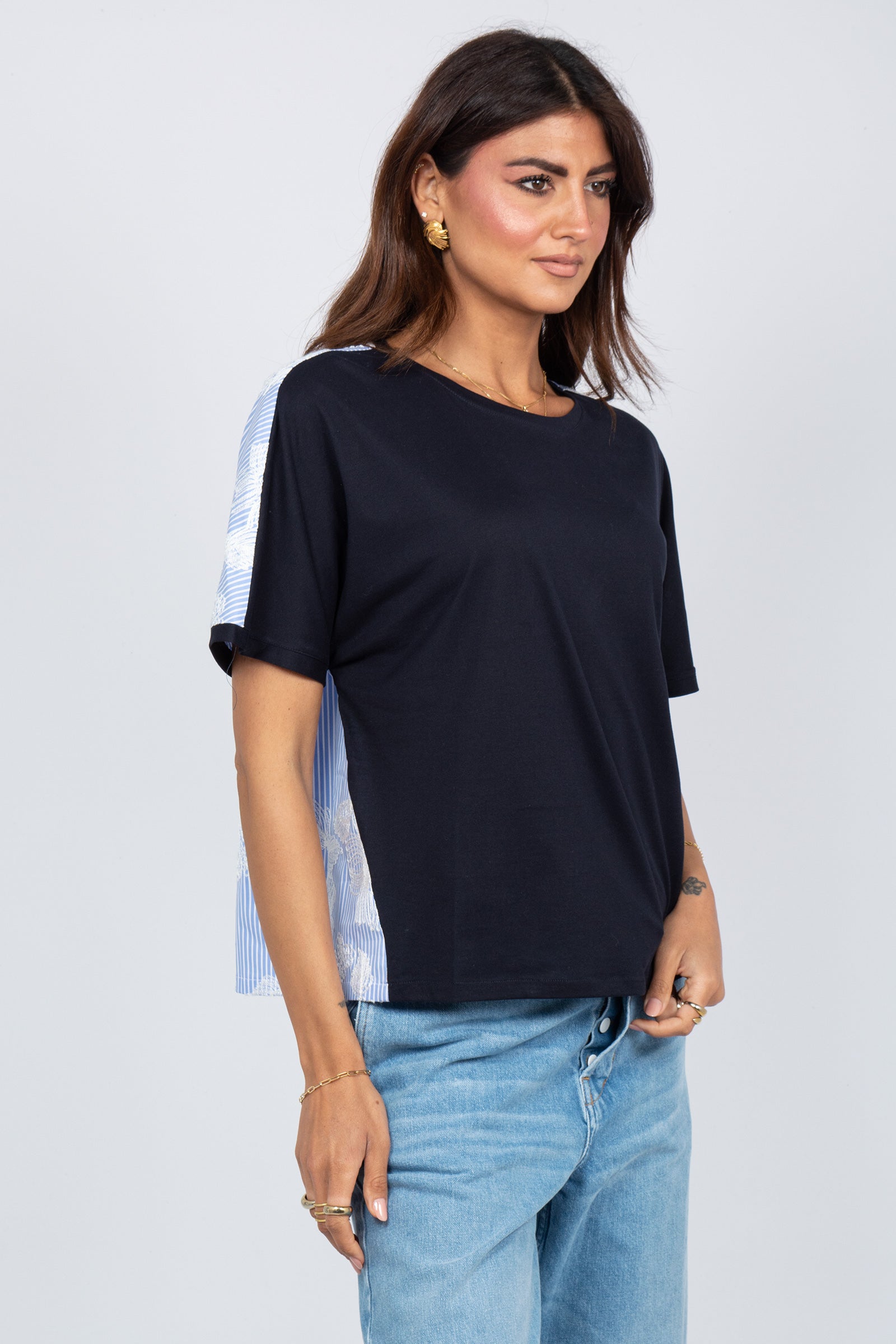 blusa kimono in cotone SS260171464 80 PUROTATTO 