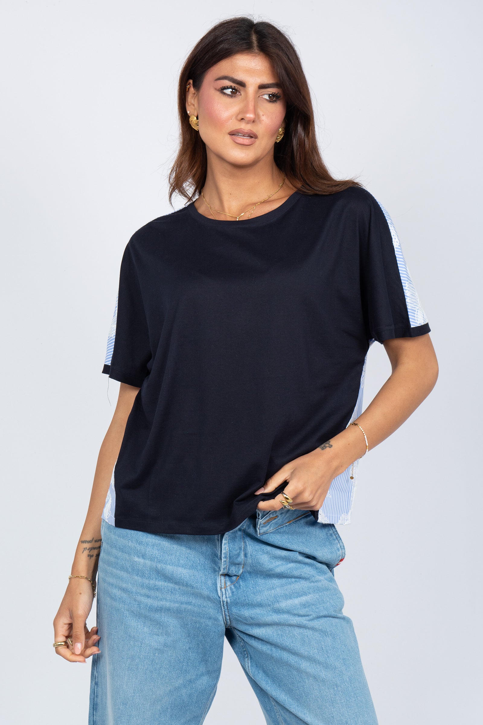blusa kimono in cotone SS260171464 80 PUROTATTO 