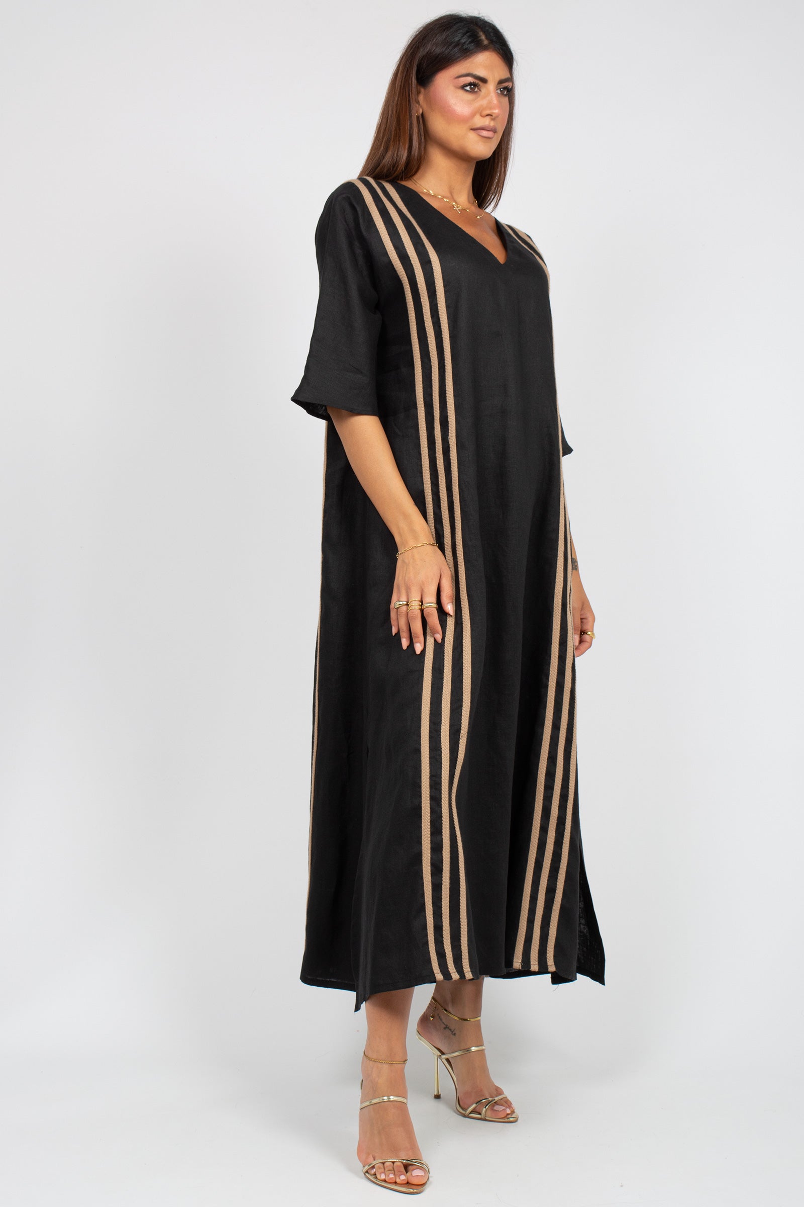 abito kimono in lino SS260404140 914 PUROTATTO 