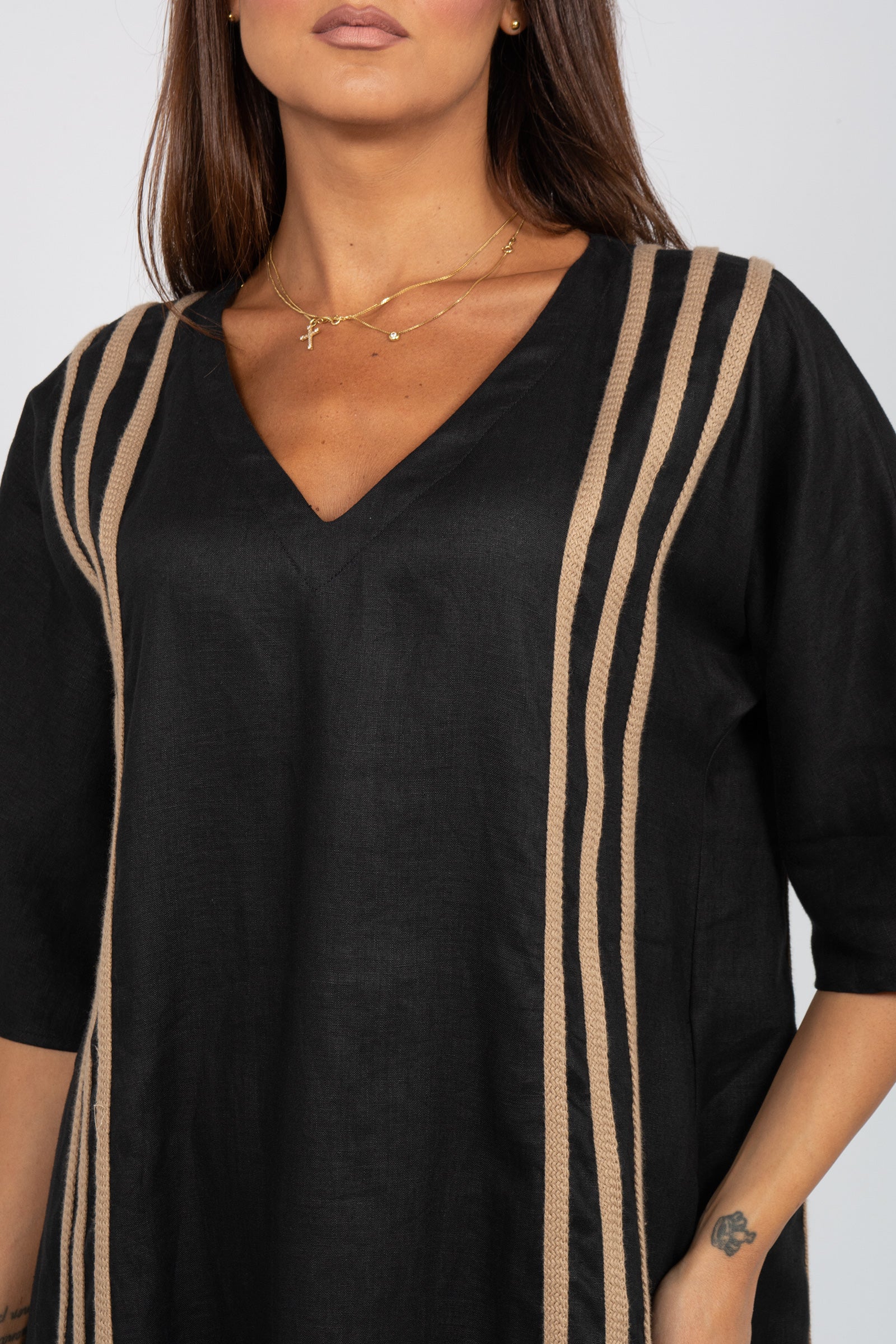 abito kimono in lino SS260404140 914 PUROTATTO 