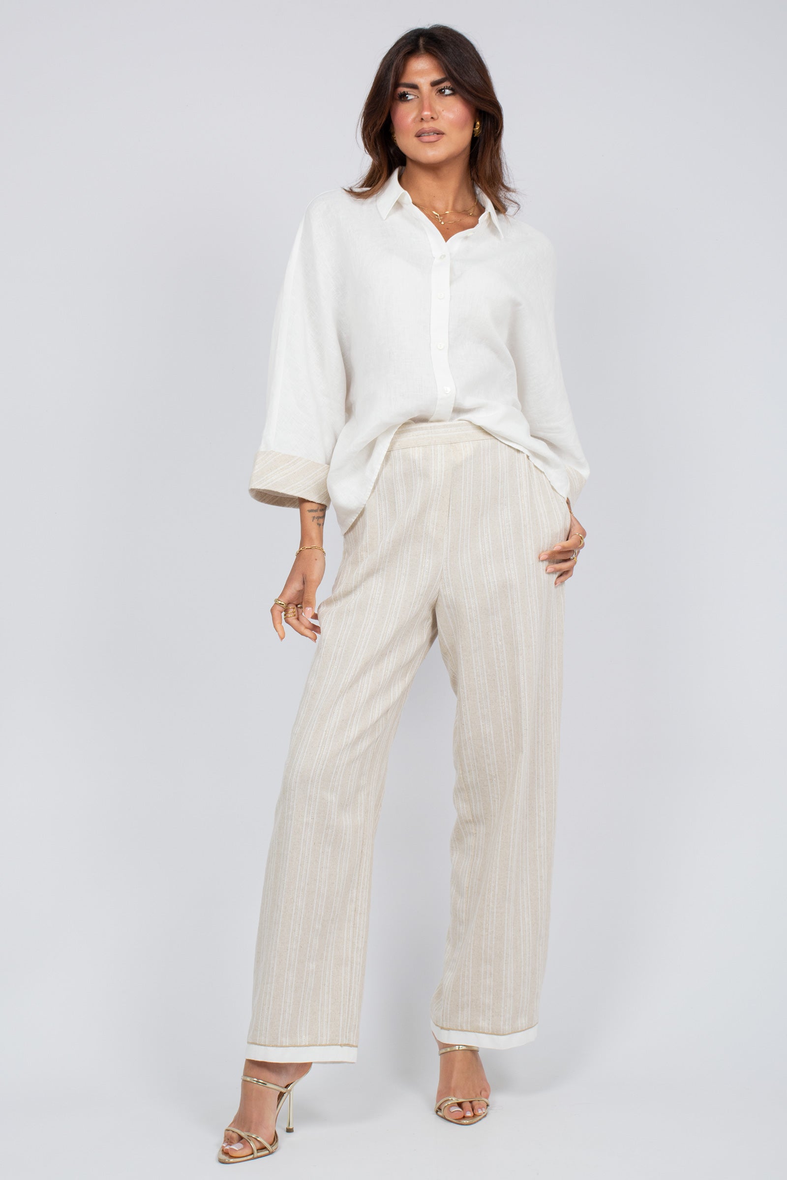 pantalone in lino metal SS260433138 115 PUROTATTO 