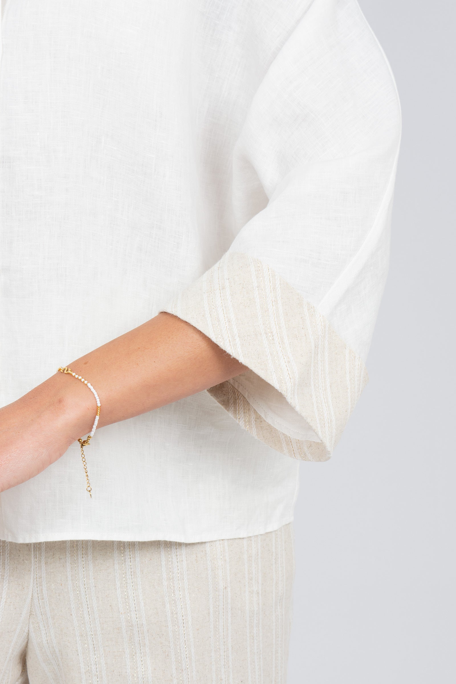 camicia kimono in lino SS260435154 111 PUROTATTO 
