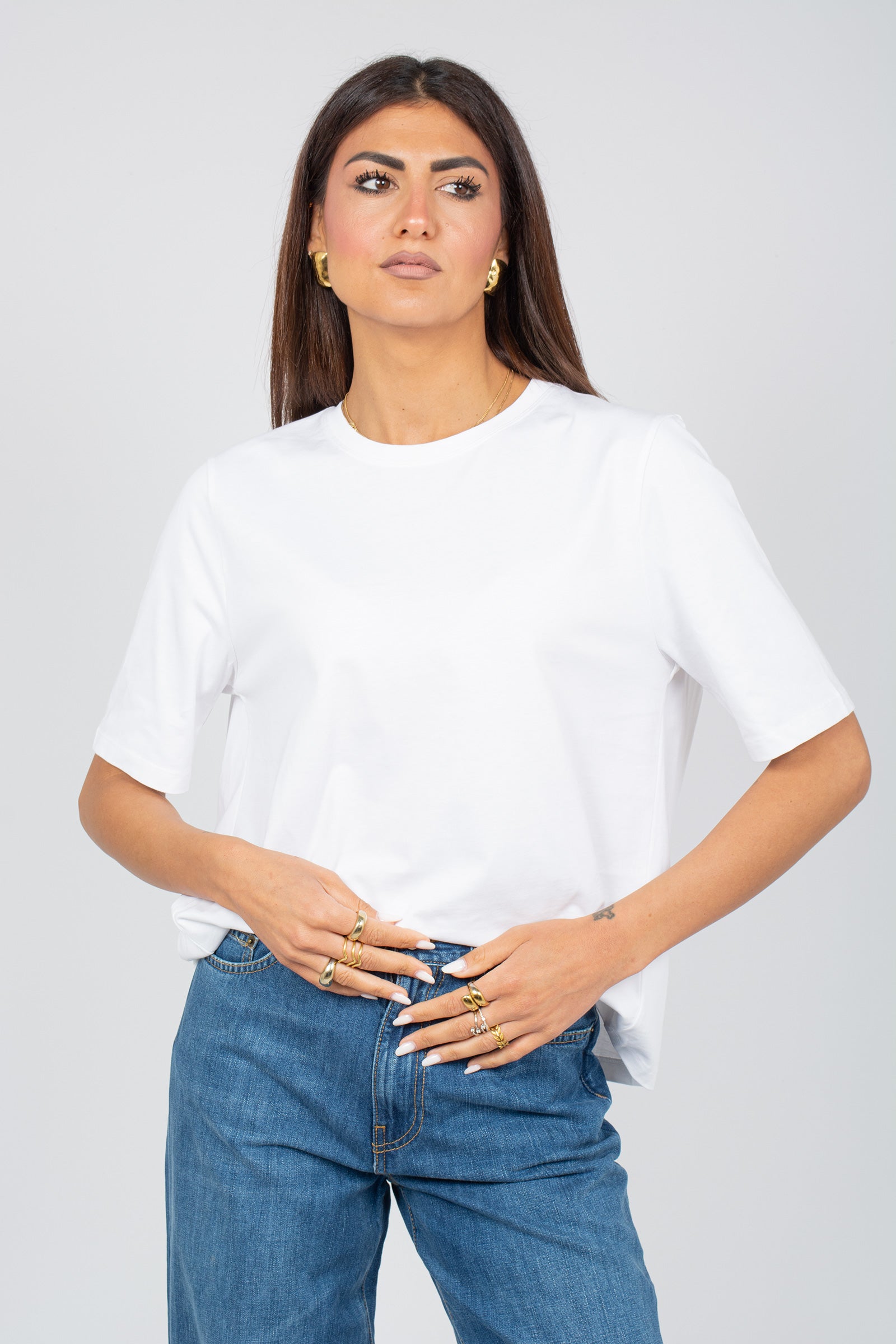 t-shirt in cotone 'pauline' CNTJ02 A01 SEMICOUTURE 