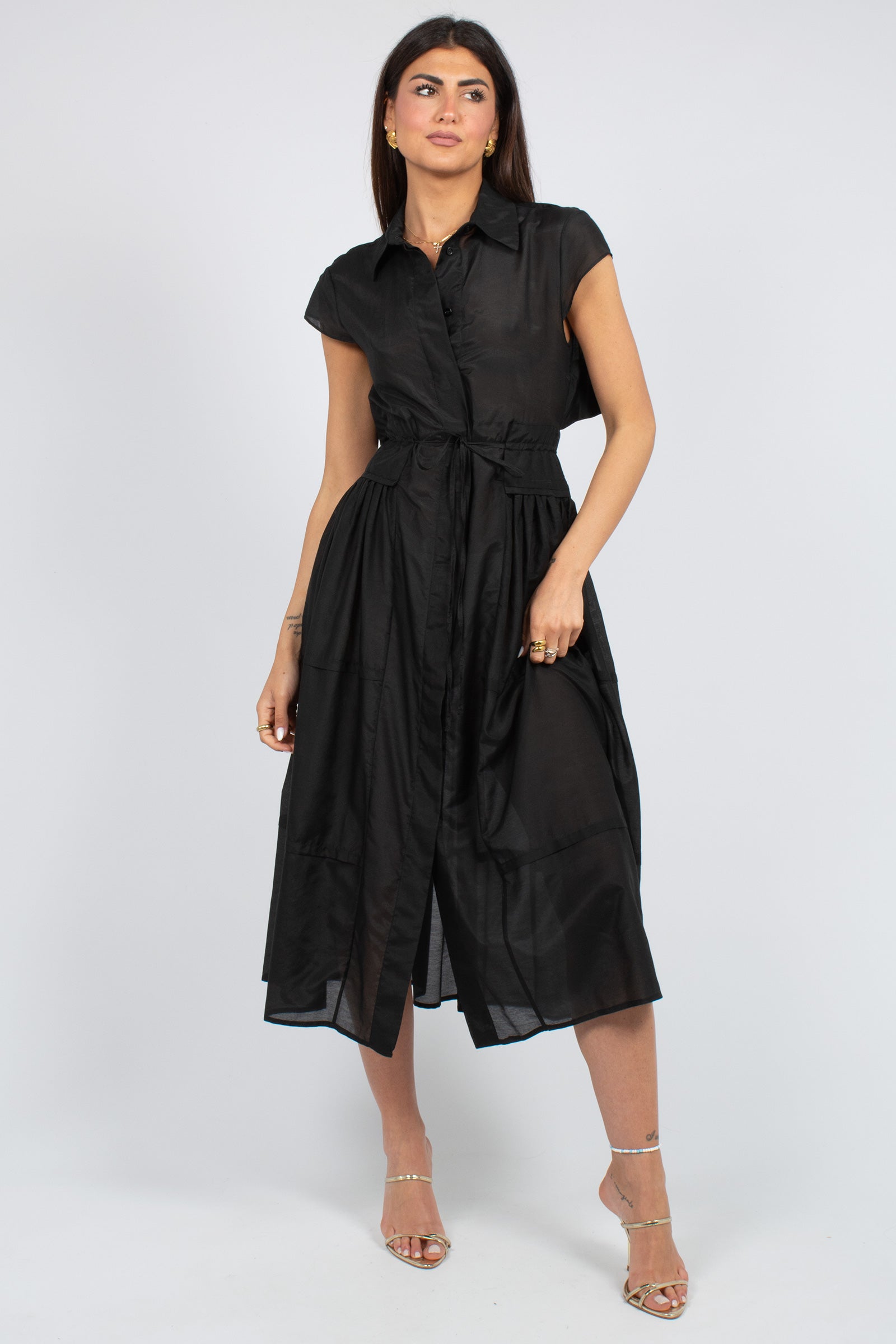 abito in cotone e seta 'celia' S6SI43 Y69 SEMICOUTURE 