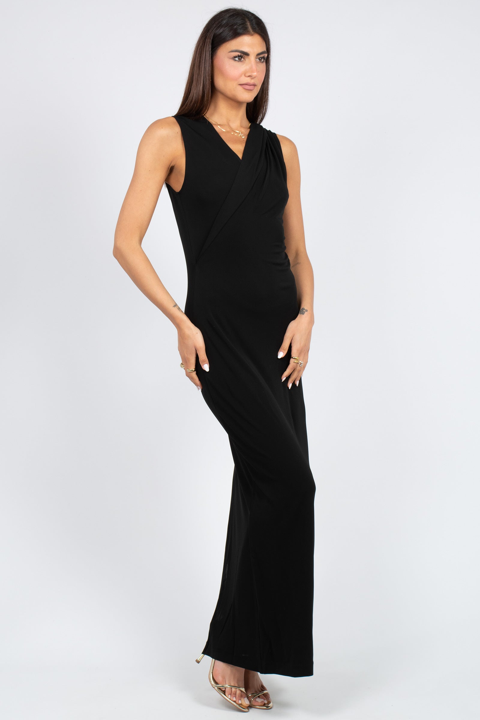 abito asimmetrico in jersey 'joss' S6SQ12 Y69 SEMICOUTURE 