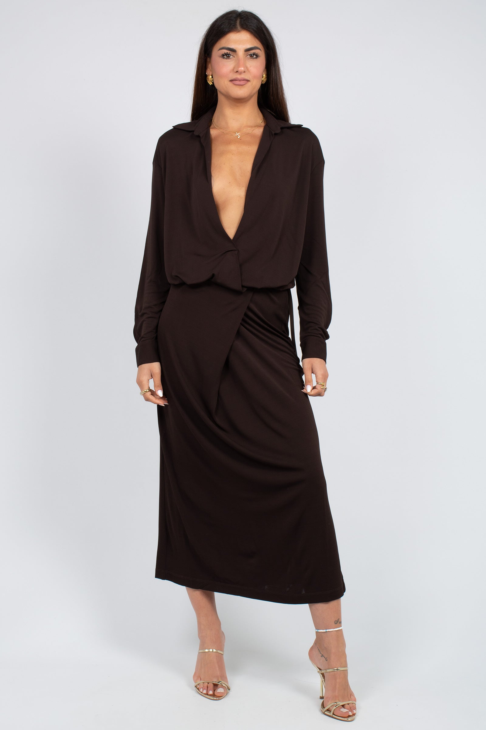 abito con cintura in jersey 'martina' S6SQ16 T83 SEMICOUTURE 