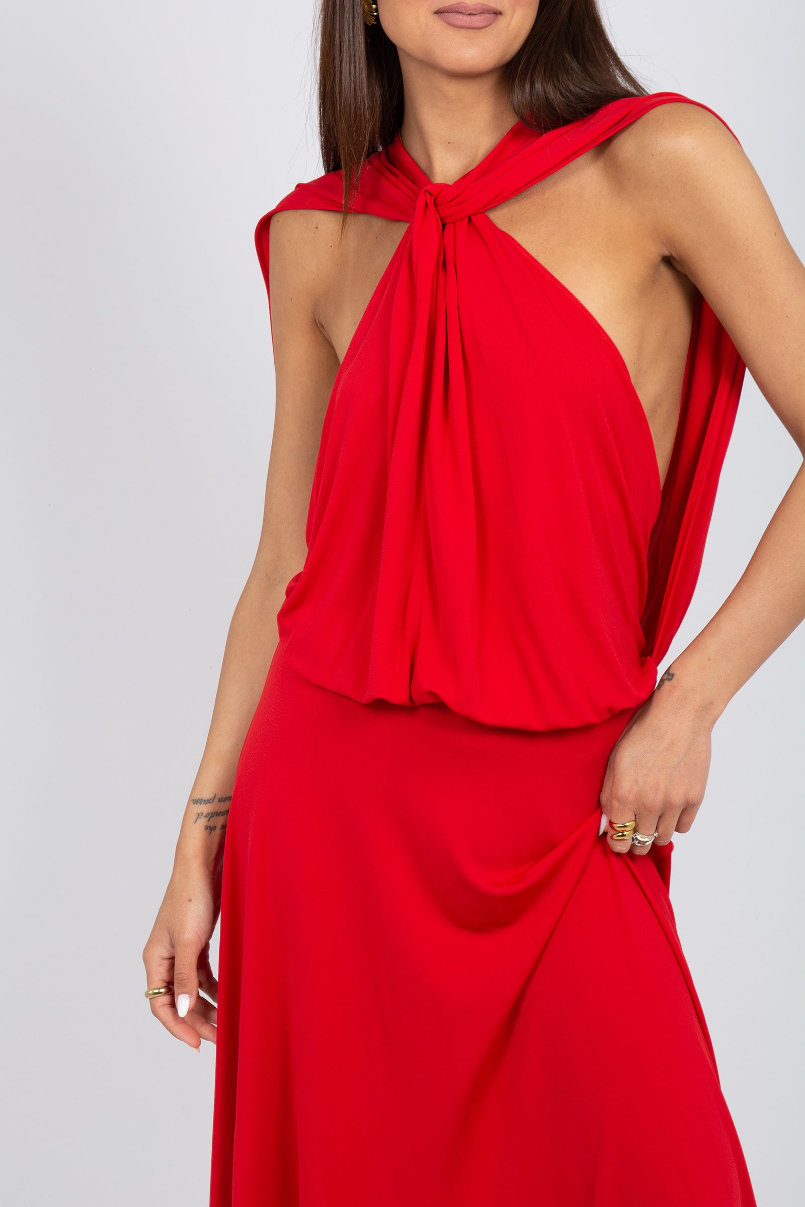 abito in jersey di viscosa 'pamela' S6SQ17 D10 SEMICOUTURE 