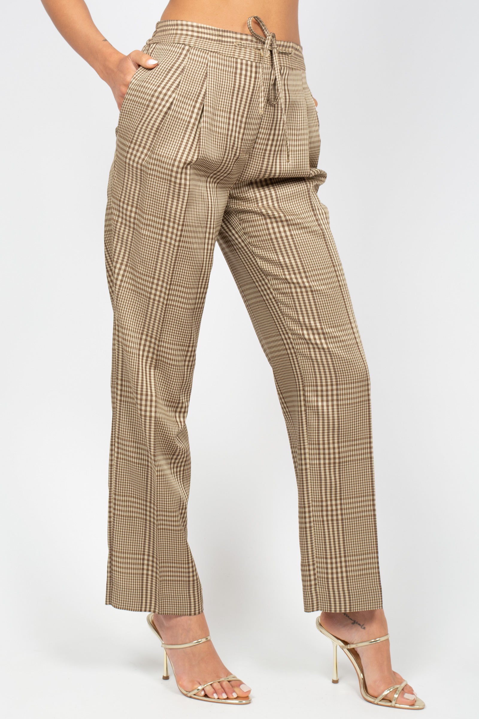 pantalone in p.pe di galles 'silvia' Y6SI66 PDG07 SEMICOUTURE 