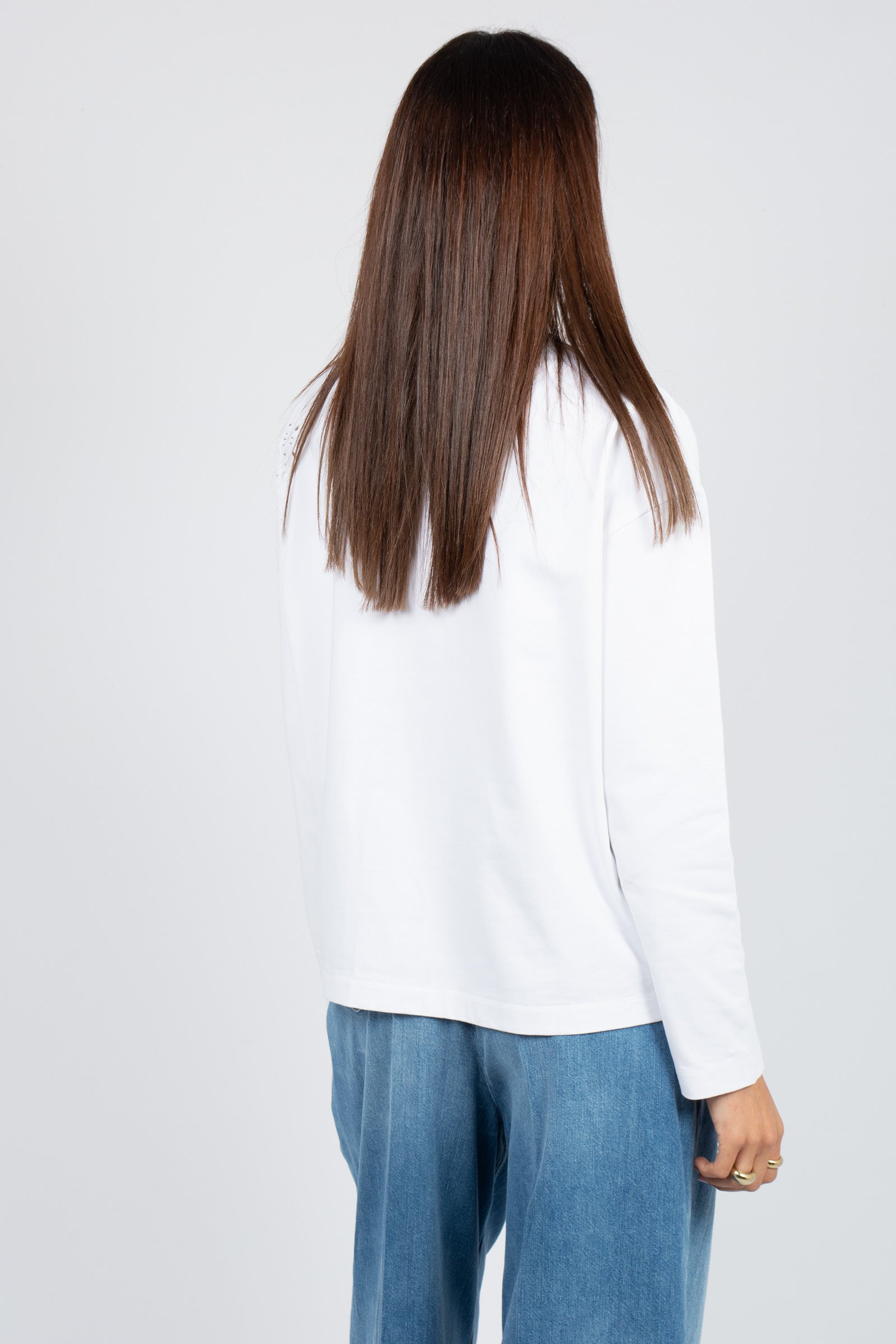t-shirt in cotone 'fausta' Y6SJ12 A09 SEMICOUTURE 