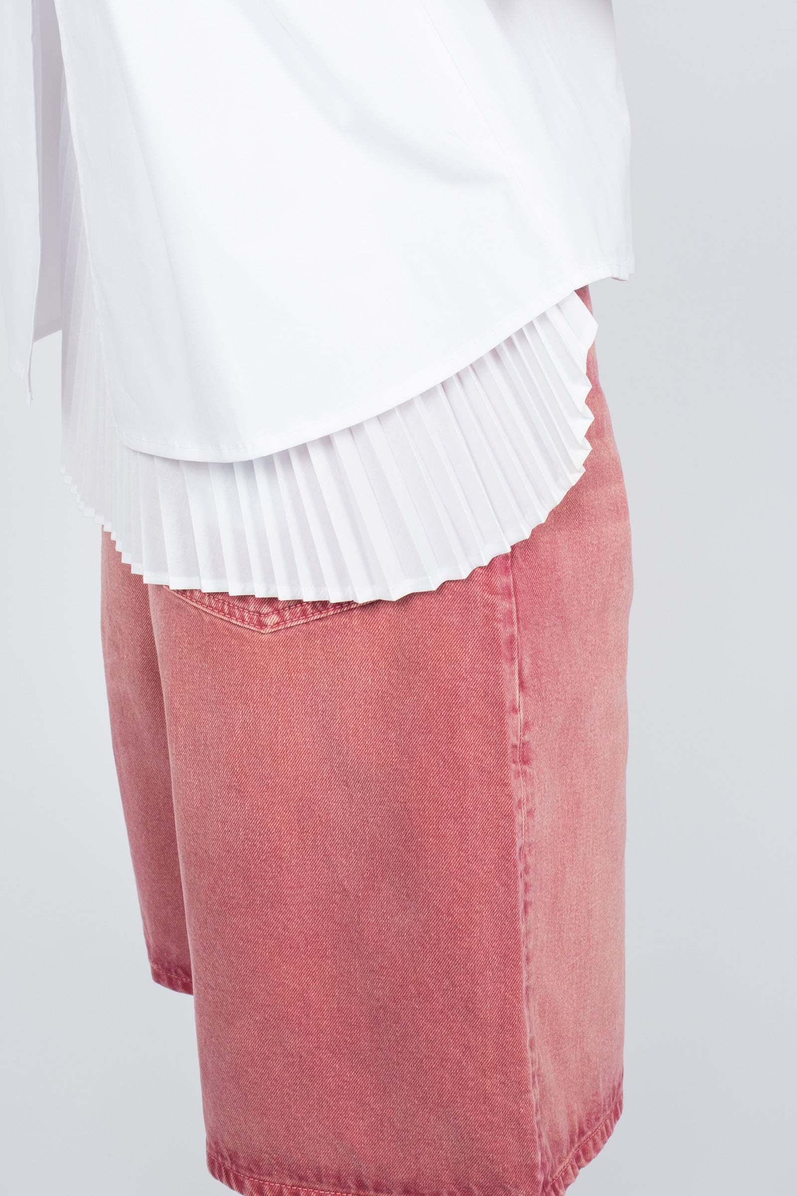 camicia in cotone e plisse 'dominga' Y6SK07 A09 SEMICOUTURE 