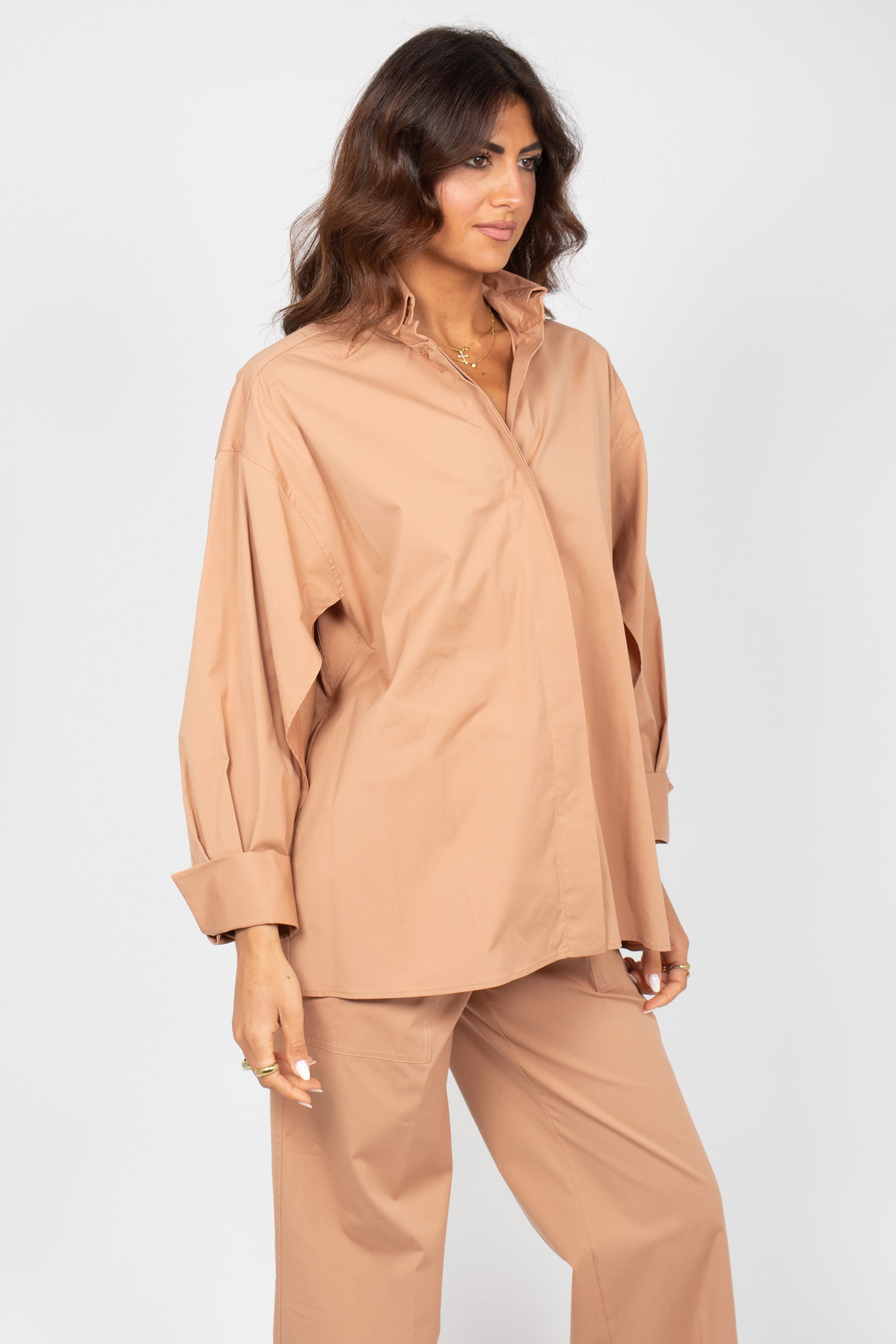 camicia oversize in cotone 'almeda' Y6SK16 E34 SEMICOUTURE 