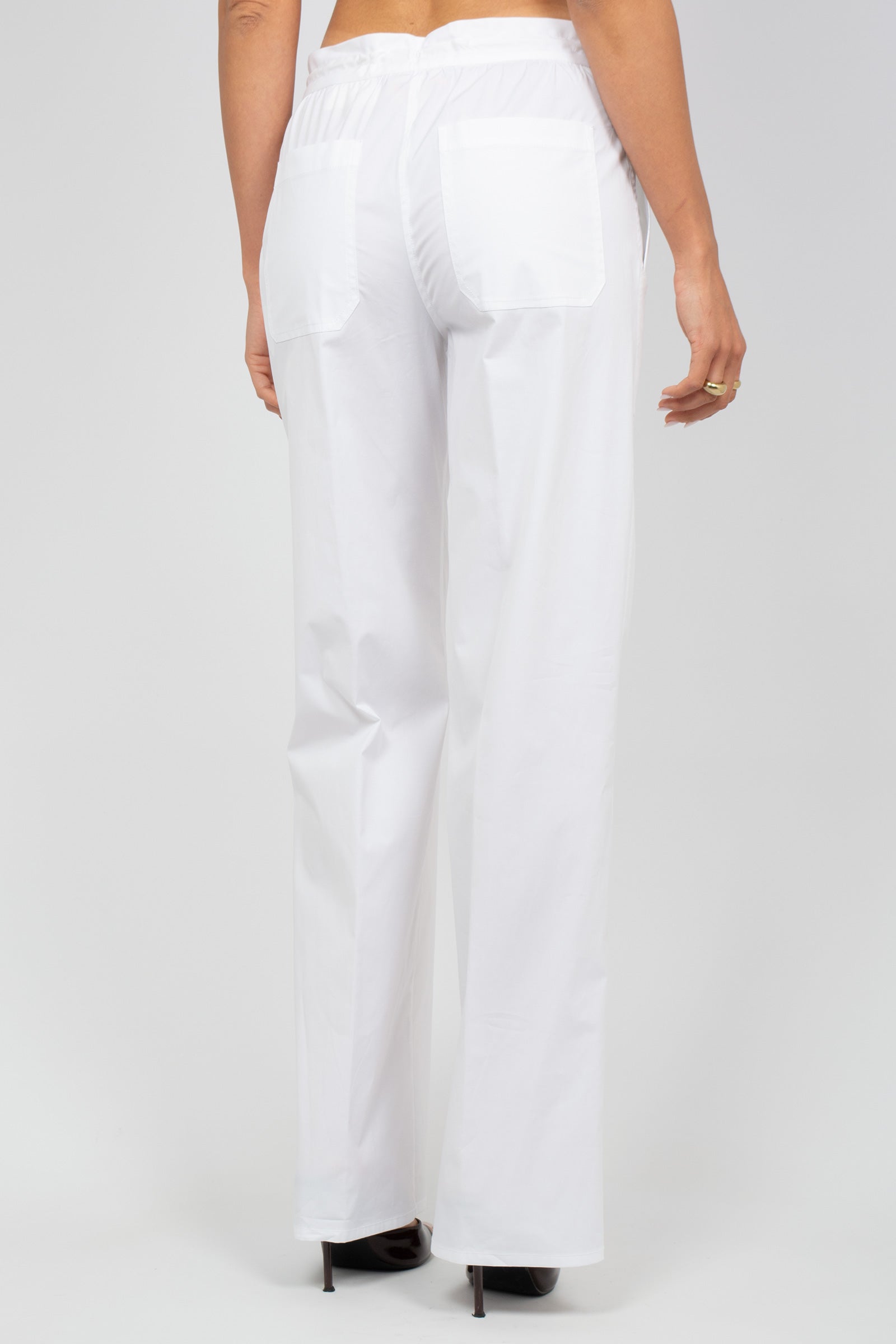 pantalone in cotone 'rita' Y6SK42 A09 SEMICOUTURE 