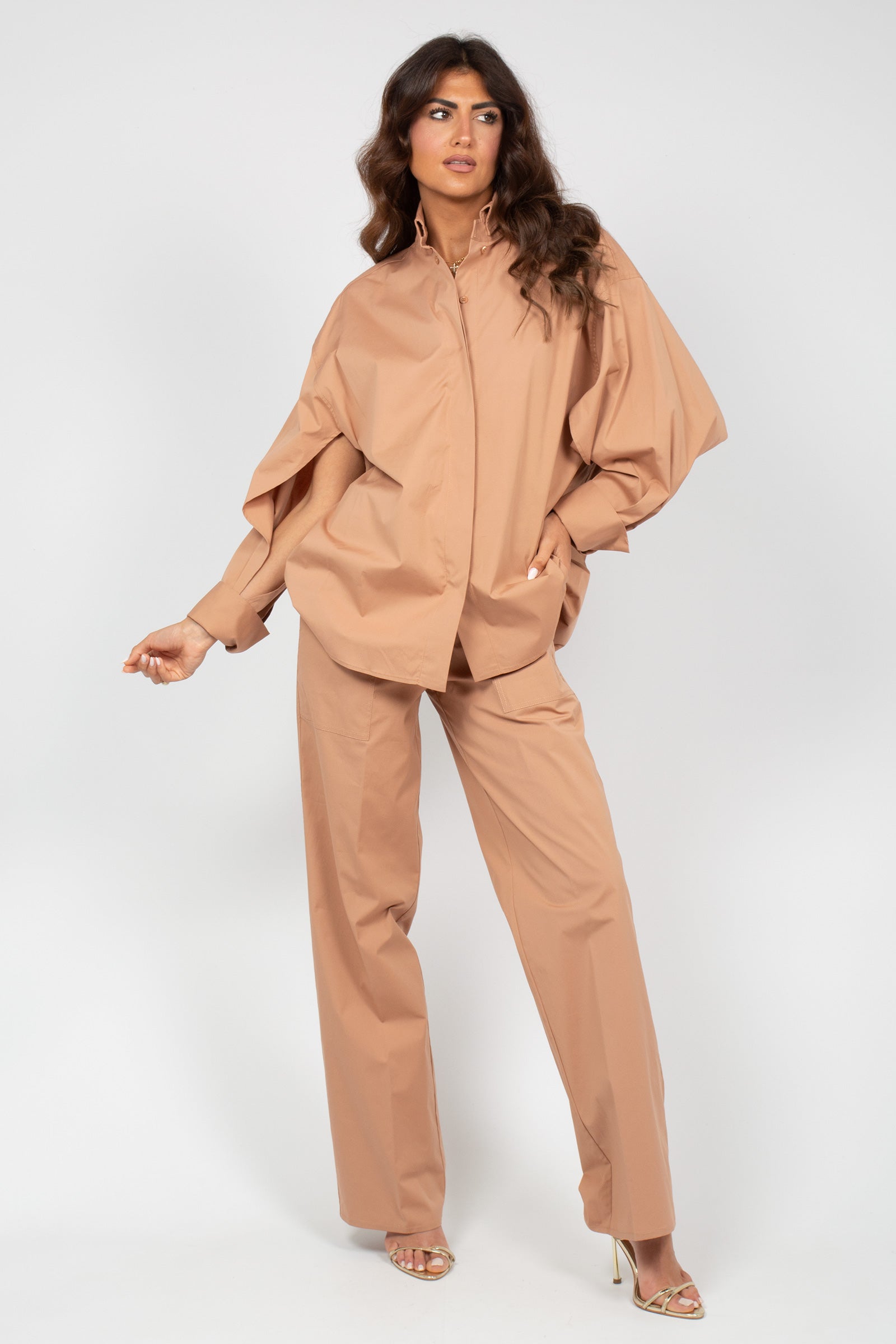 pantalone in cotone 'rita' Y6SK42 E34 SEMICOUTURE 