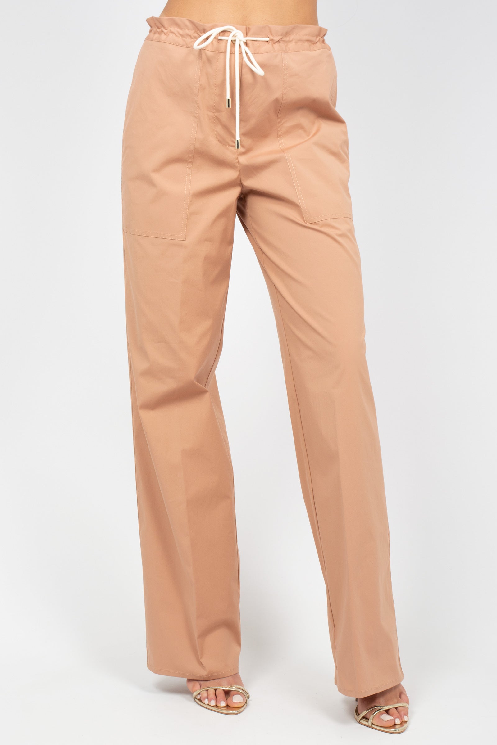 pantalone in cotone 'rita' Y6SK42 E34 SEMICOUTURE 