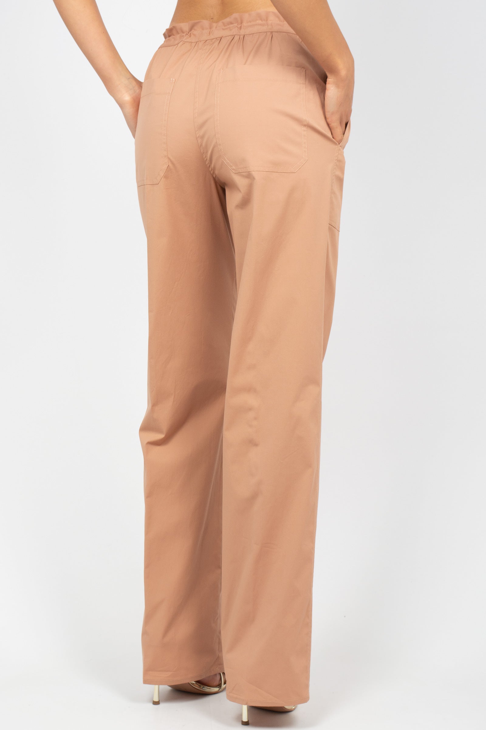 pantalone in cotone 'rita' Y6SK42 E34 SEMICOUTURE 