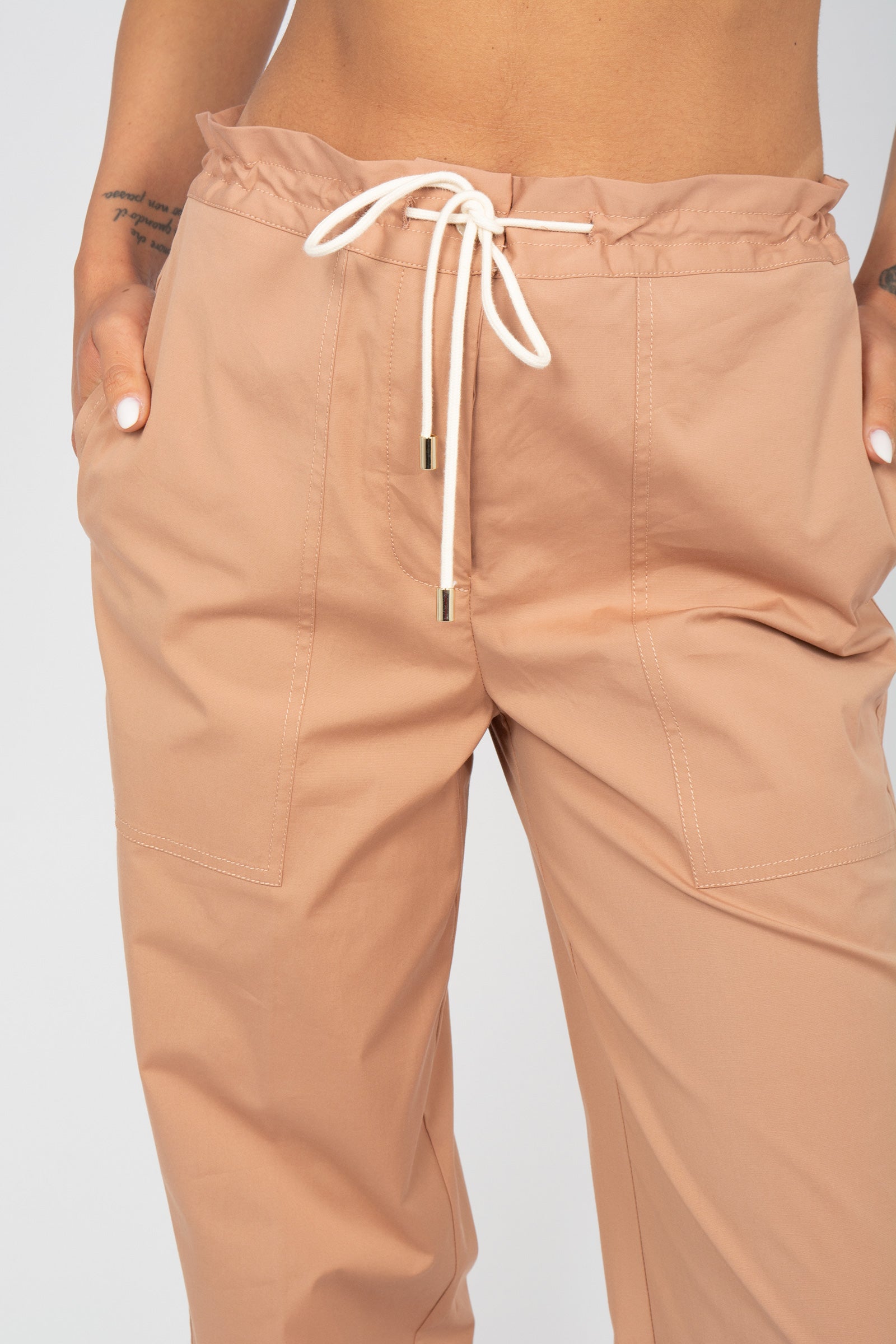 pantalone in cotone 'rita' Y6SK42 E34 SEMICOUTURE 
