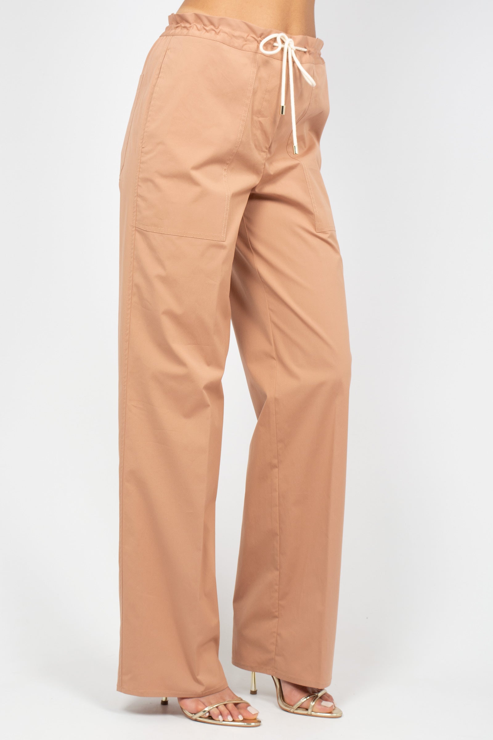 pantalone in cotone 'rita' Y6SK42 E34 SEMICOUTURE 