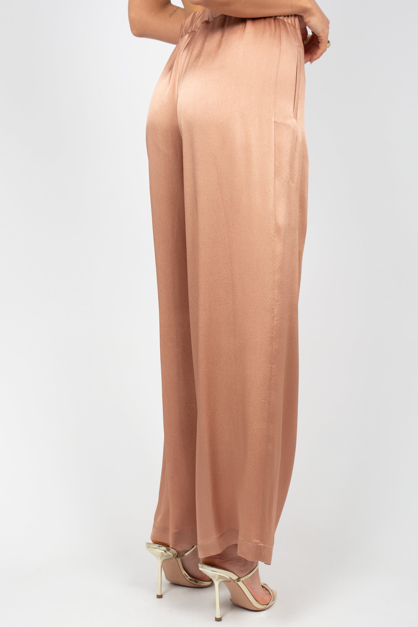pantalone in raso 'jhonny' Y6SM35 E34 SEMICOUTURE 