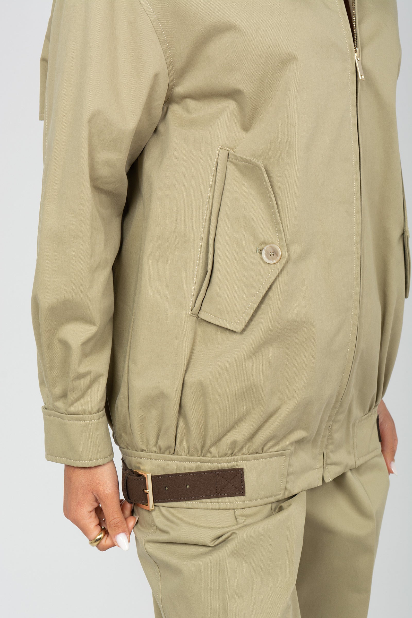 giacca oversize in cotone 'nives' Y6SO05 T17 SEMICOUTURE 