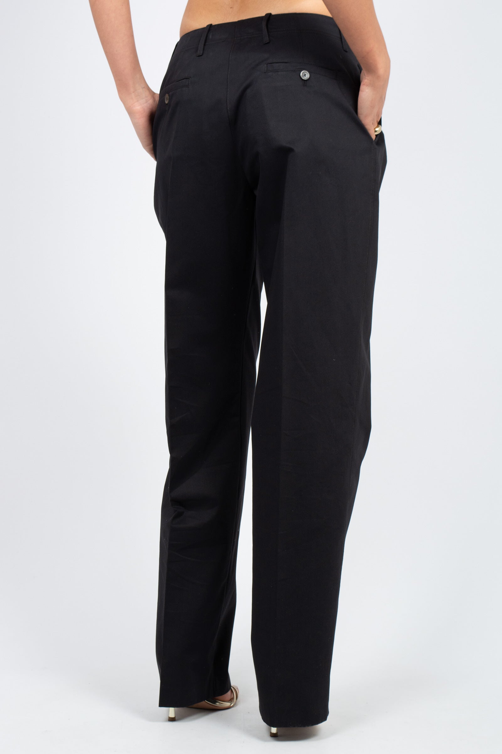 pantalone ampio in cotone 'sofia' Y6SO22 Y69 SEMICOUTURE 