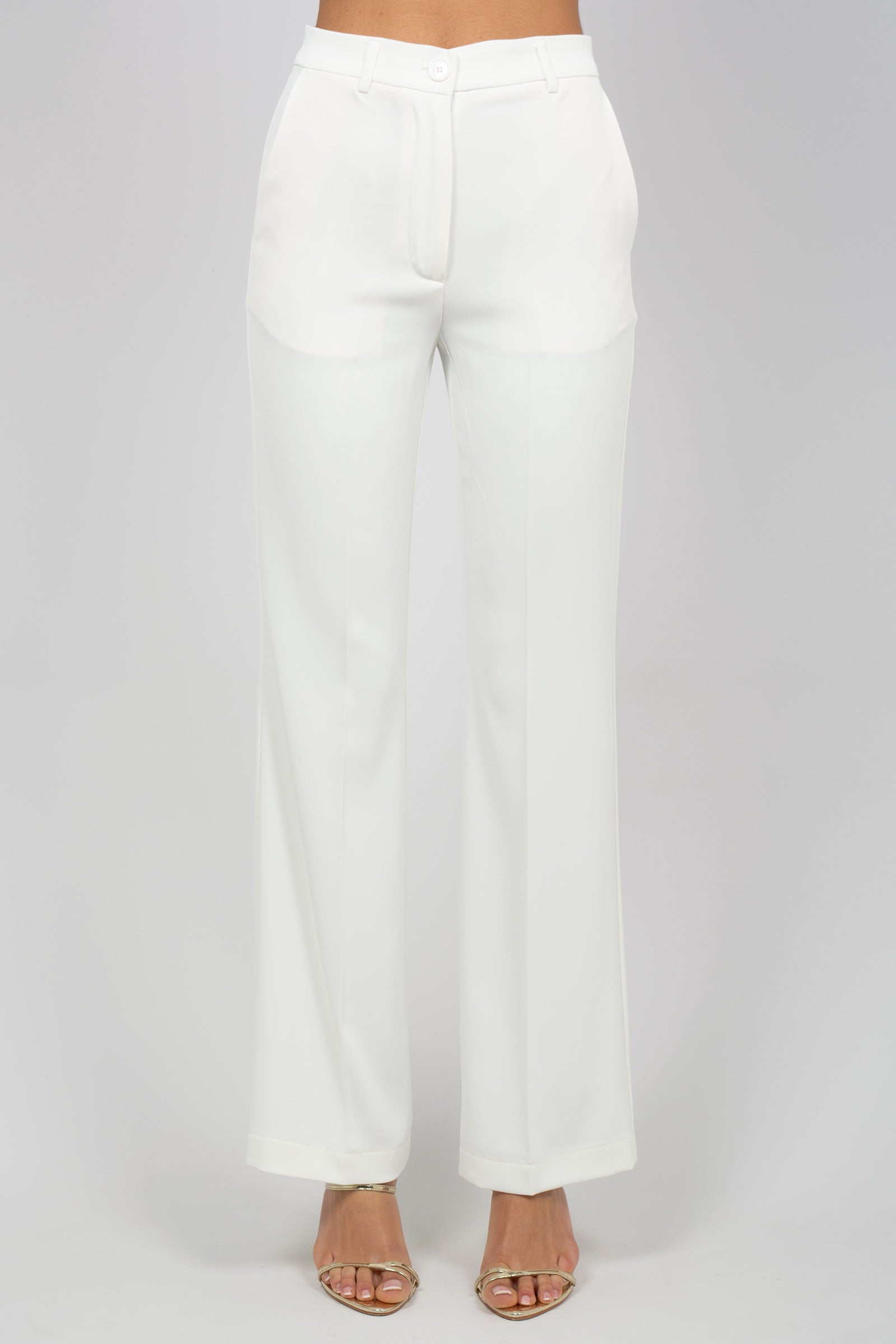 pantalone in cadis M1AB0002 WHITE SOLOTRE 