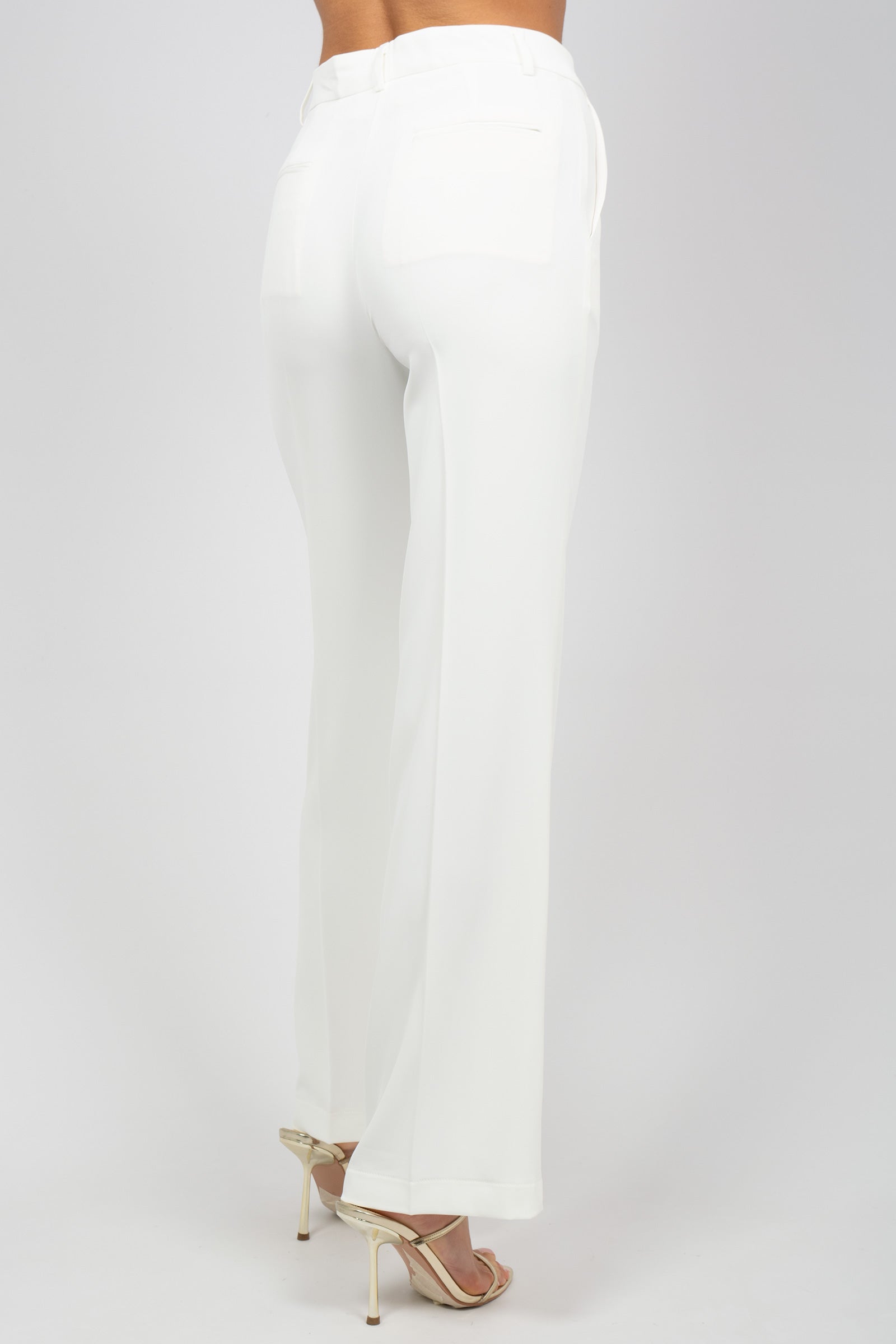 pantalone in cadis M1AB0002 WHITE SOLOTRE 