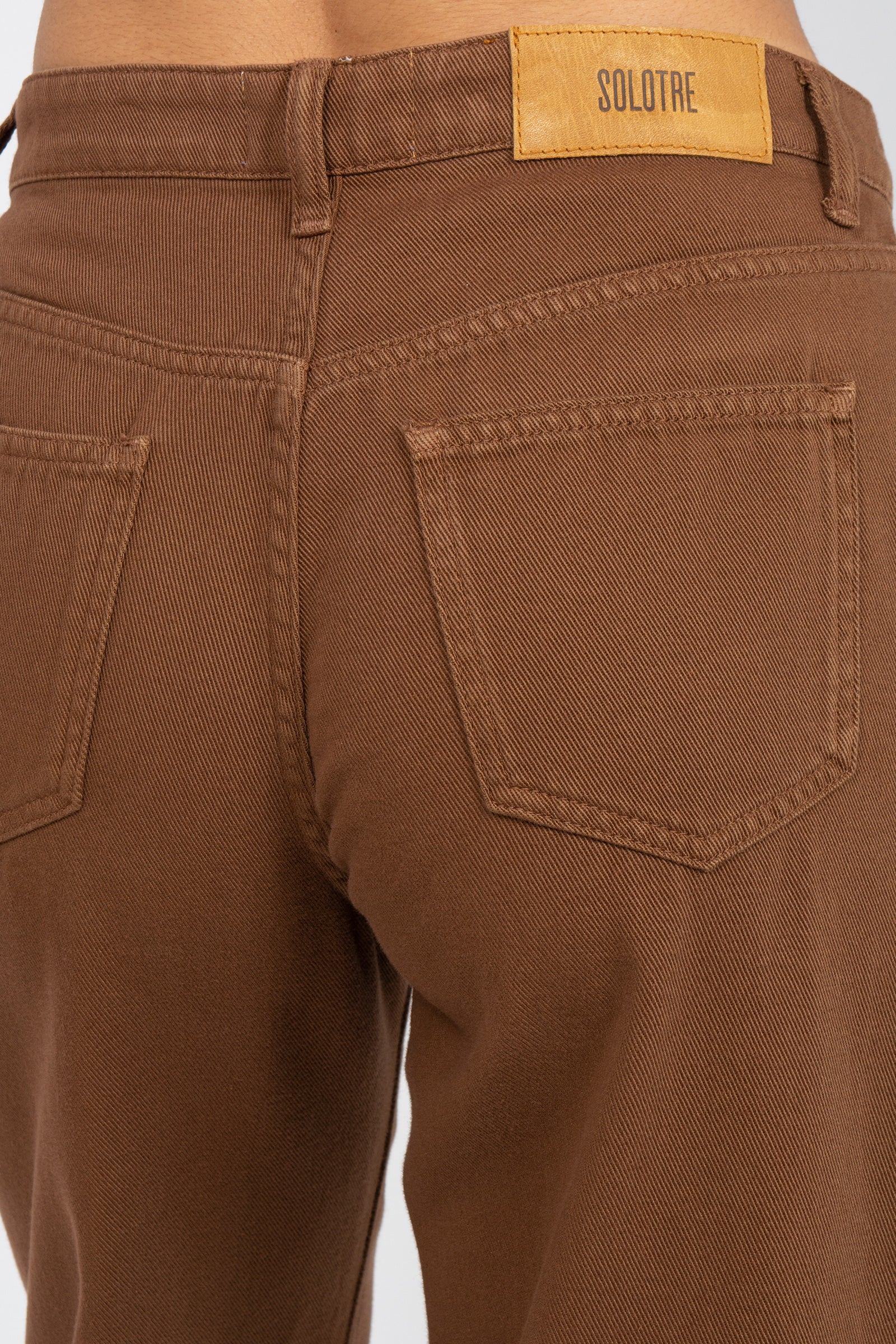 denim in bull di cotone M1AB0064 CACAO SOLOTRE 
