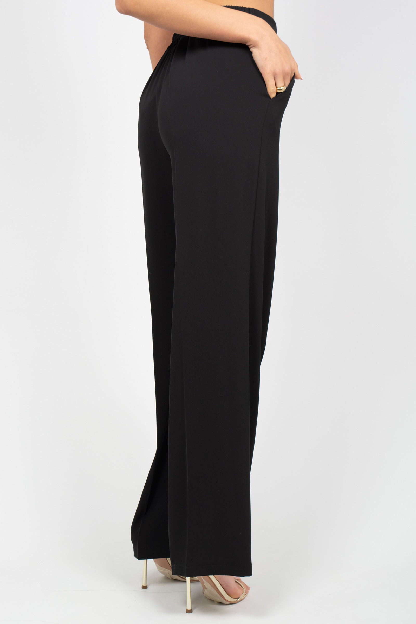 pantalone in cadis M1AB0200 BLACK SOLOTRE 