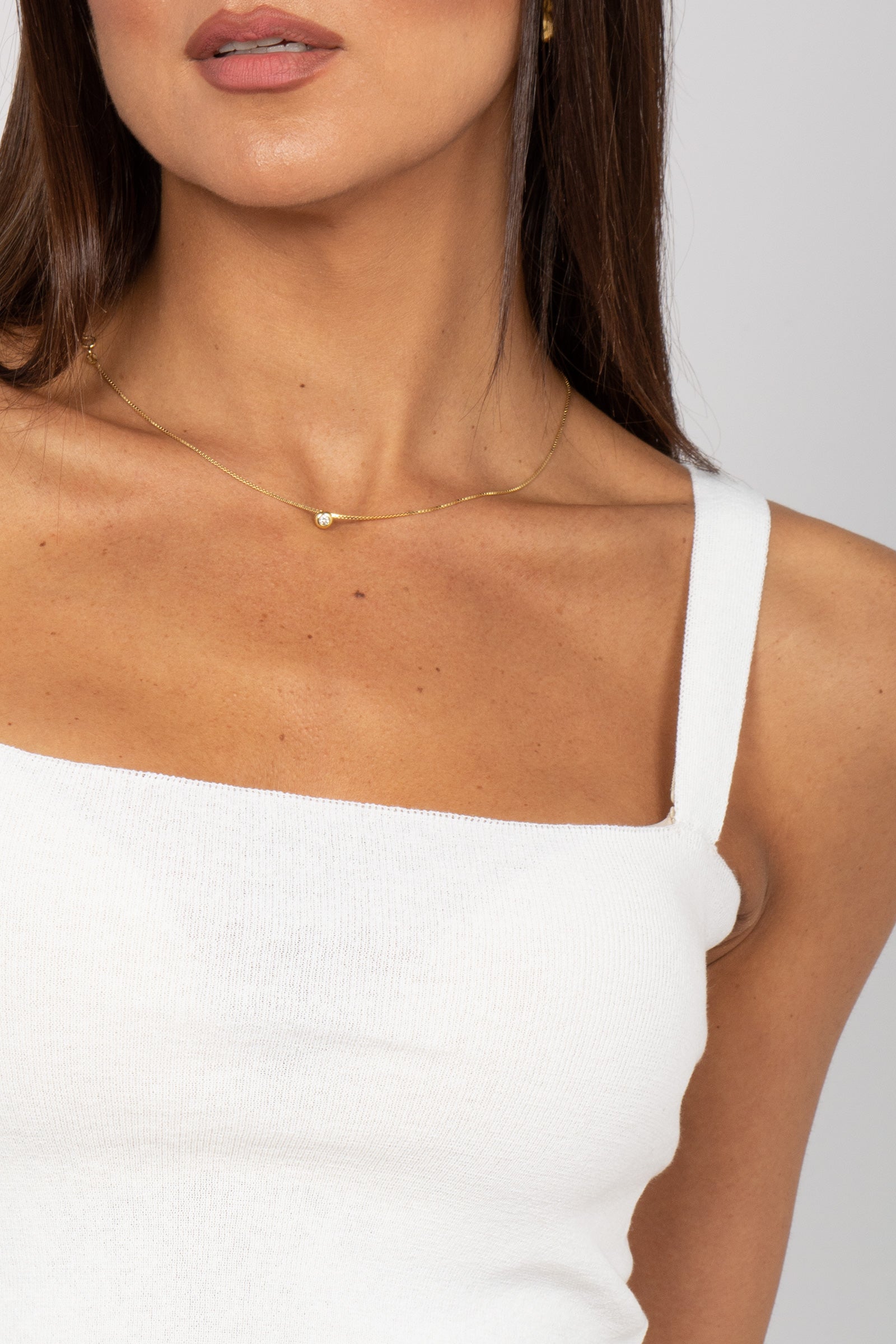 top in misto cotone M3AB0029 WHITE SOLOTRE 