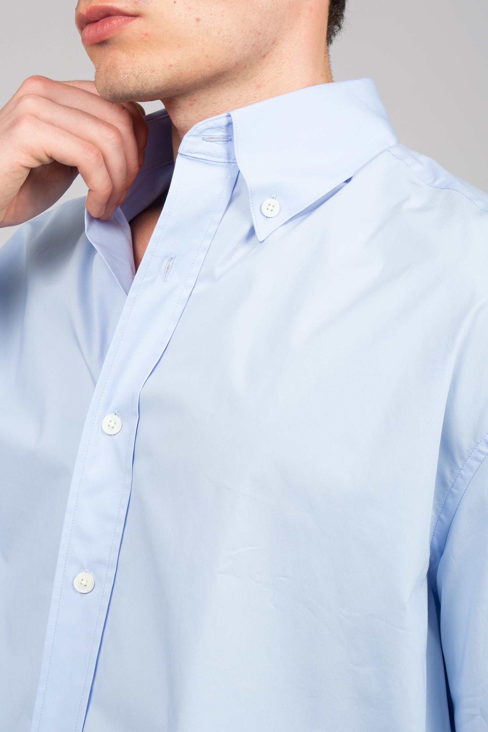 camicia oversize in popeline di cotone 850383 LIGHTBLUE STUDIO SEIDENSTICKER 