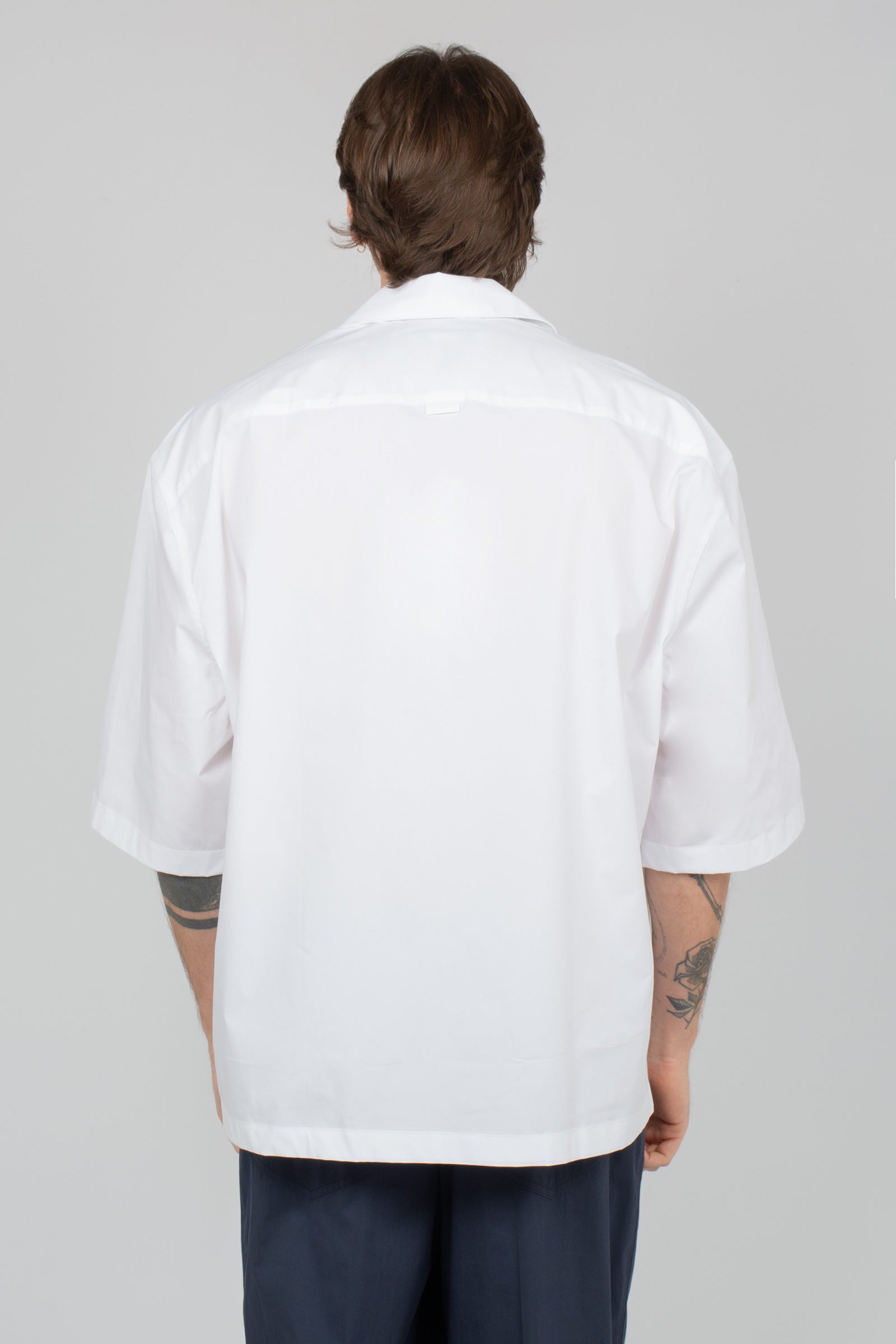 camicia collo bowling in popeline 850384 WHITE STUDIO SEIDENSTICKER 
