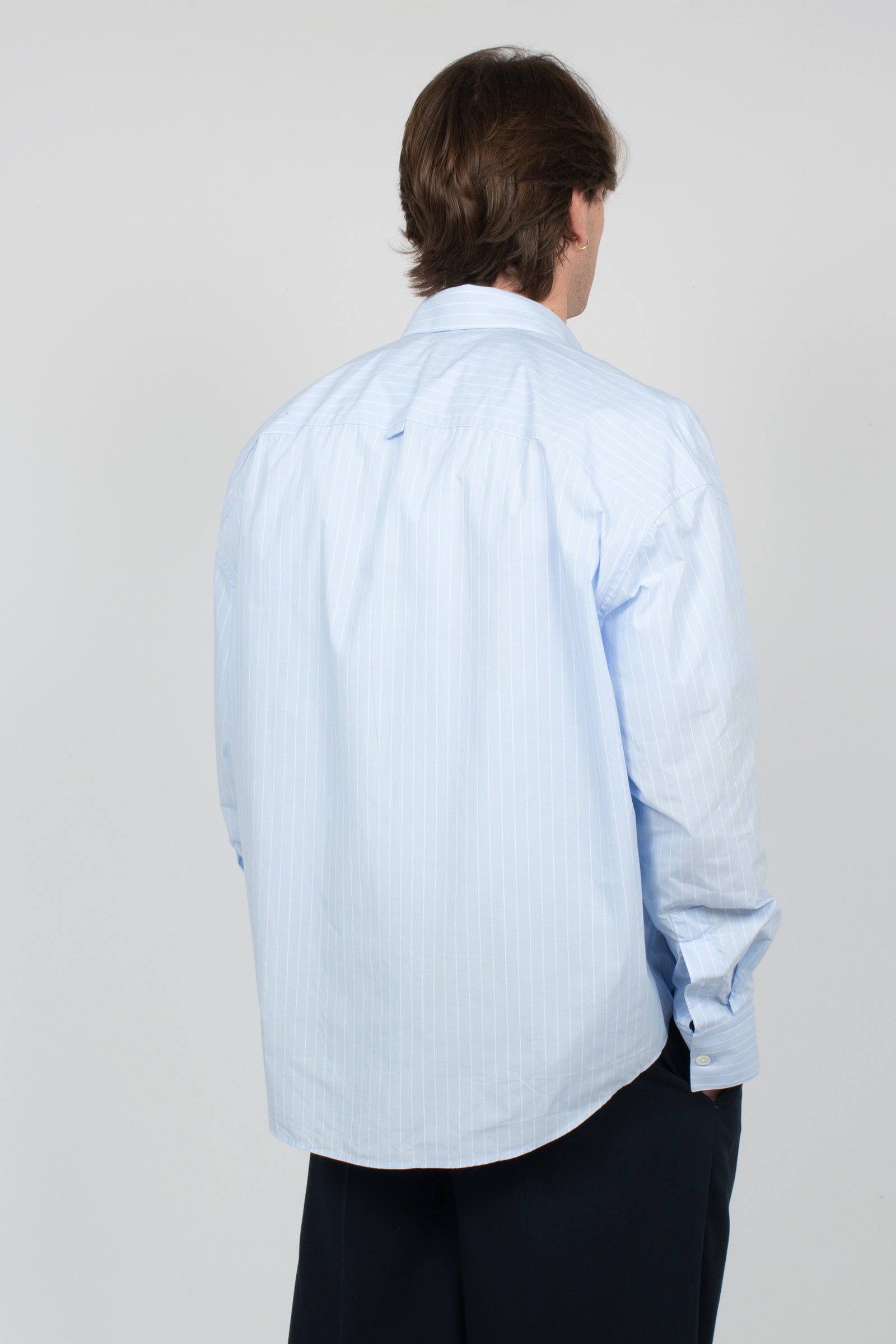 camiia oversize in cotone a righe 850386 LIGHTBLU STUDIO SEIDENSTICKER 