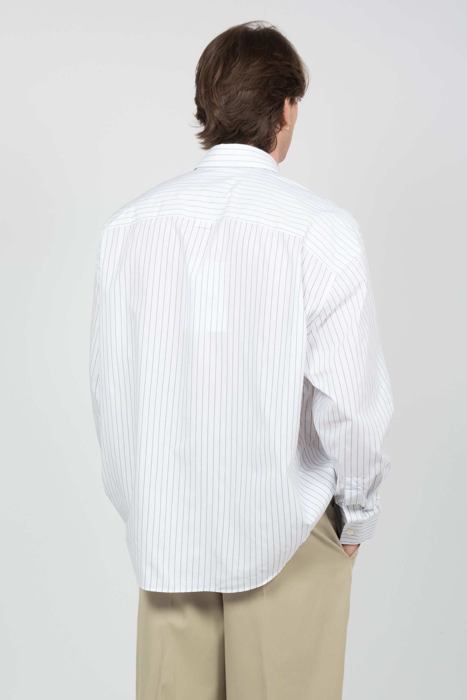 camiia oversize in cotone a righe 850386 WHITE STUDIO SEIDENSTICKER 
