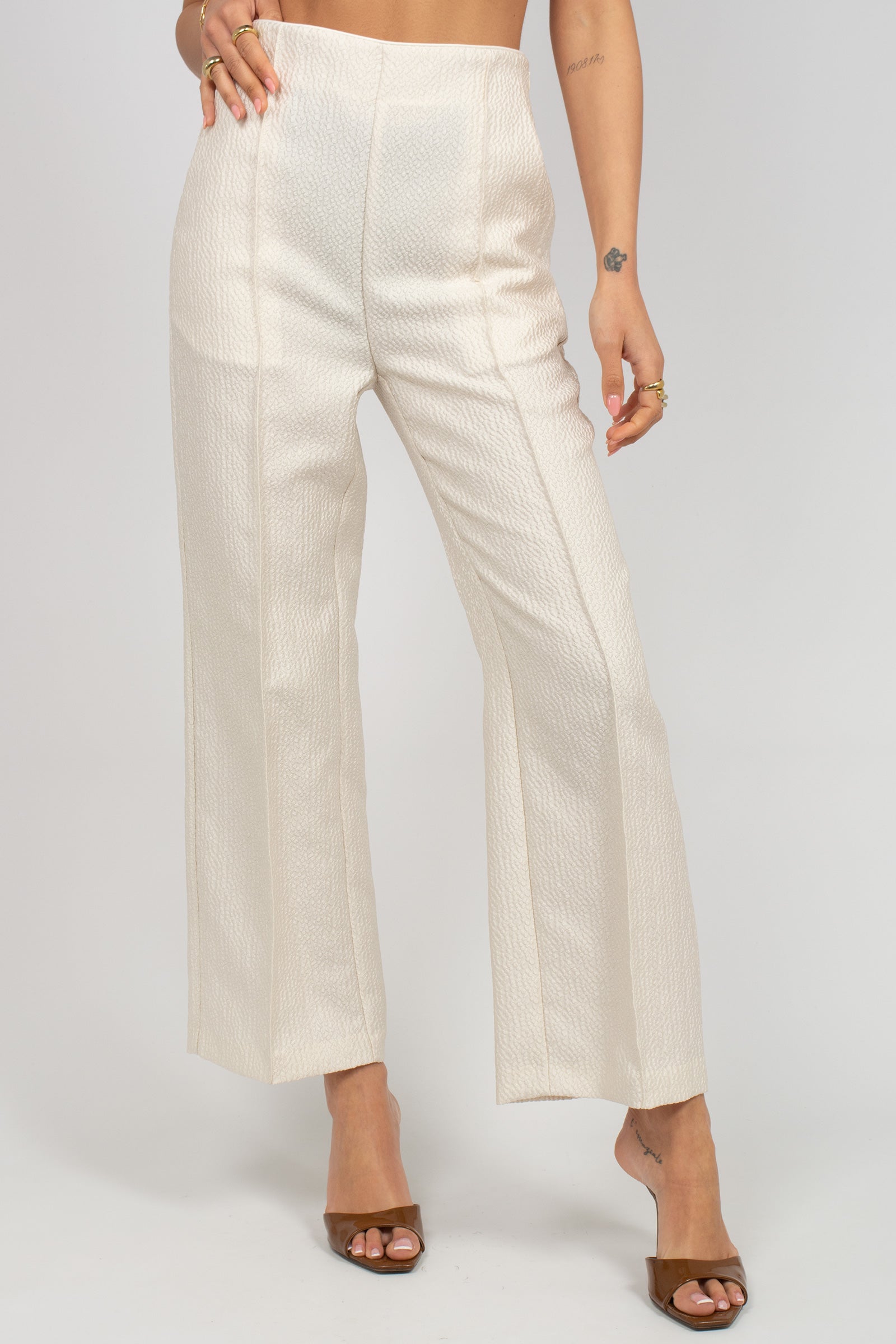 pantalone in broccato S26PL08 W117 WEILI ZHENG 