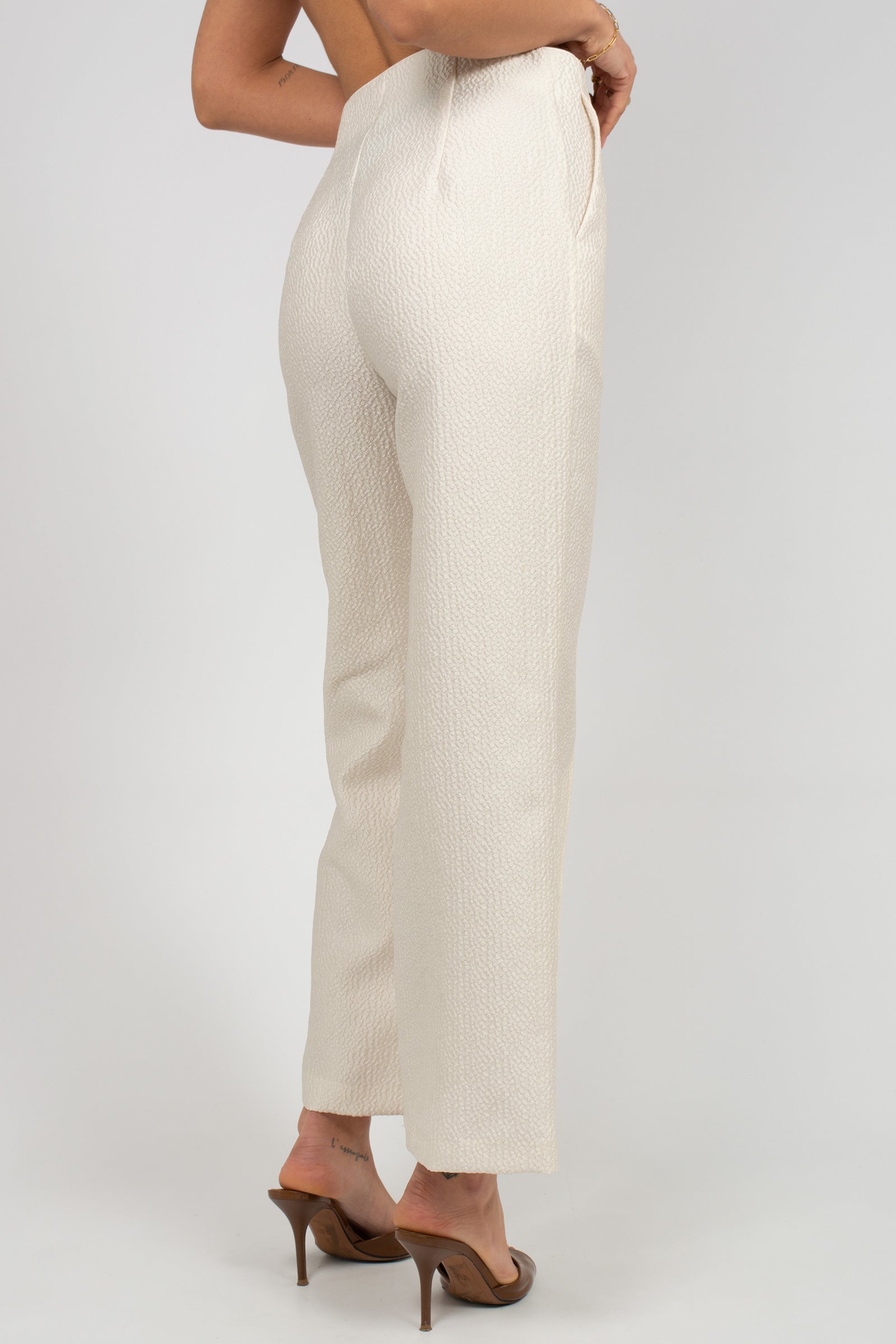 pantalone in broccato S26PL08 W117 WEILI ZHENG 