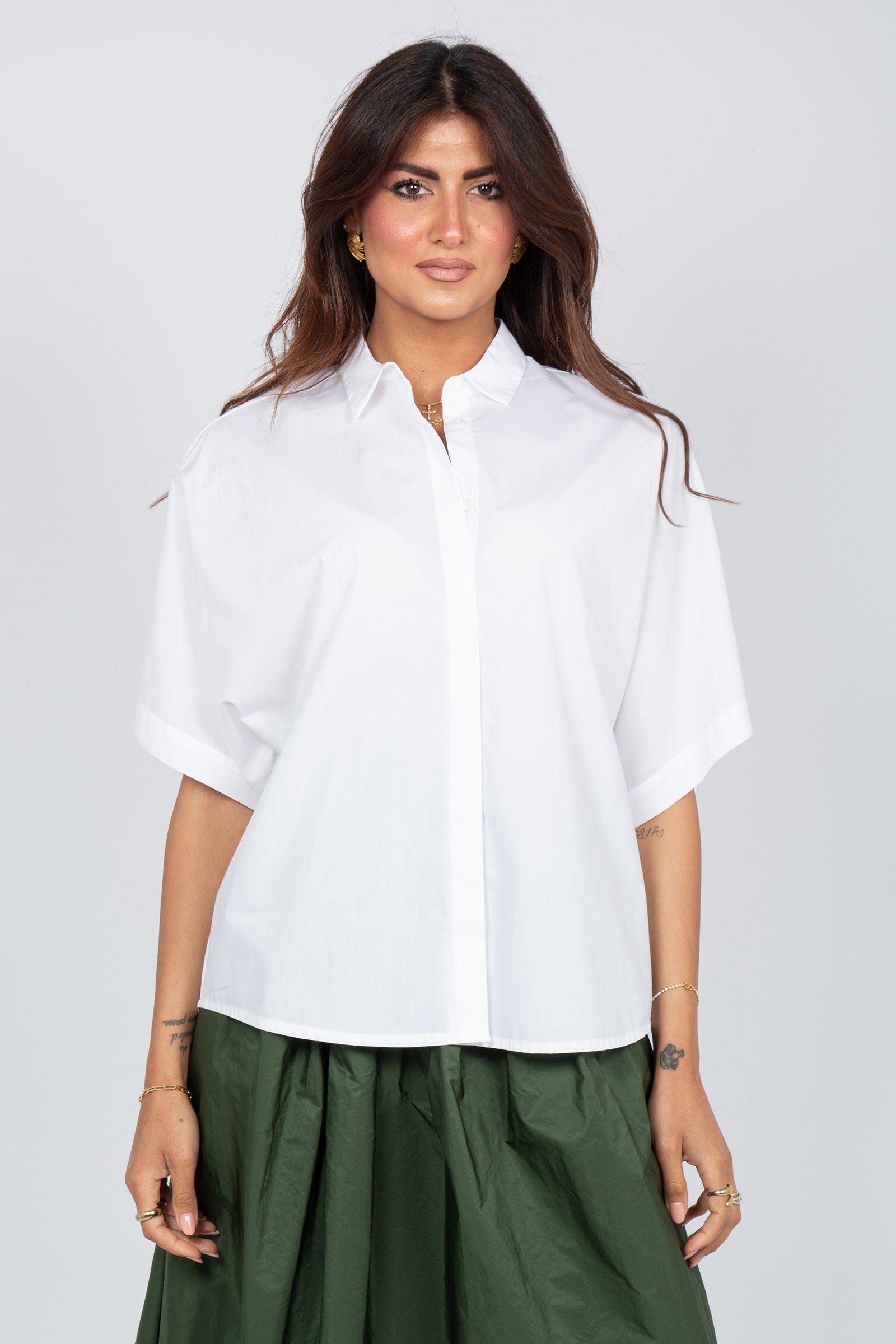 camicia oversize in cotone WH1213 0002 YC MILANO 