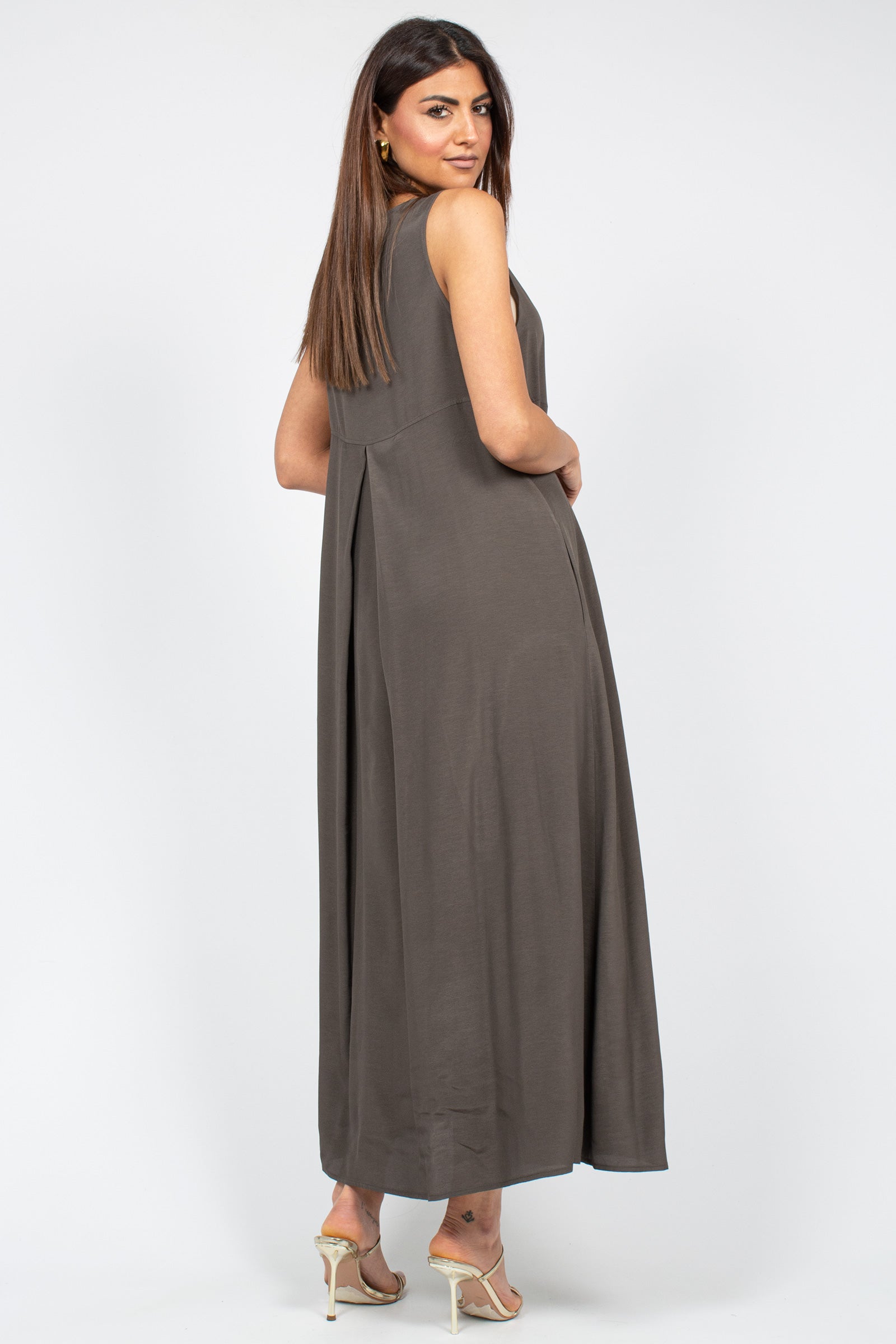abito lungo in viscosa WH1352 0022 YC MILANO 