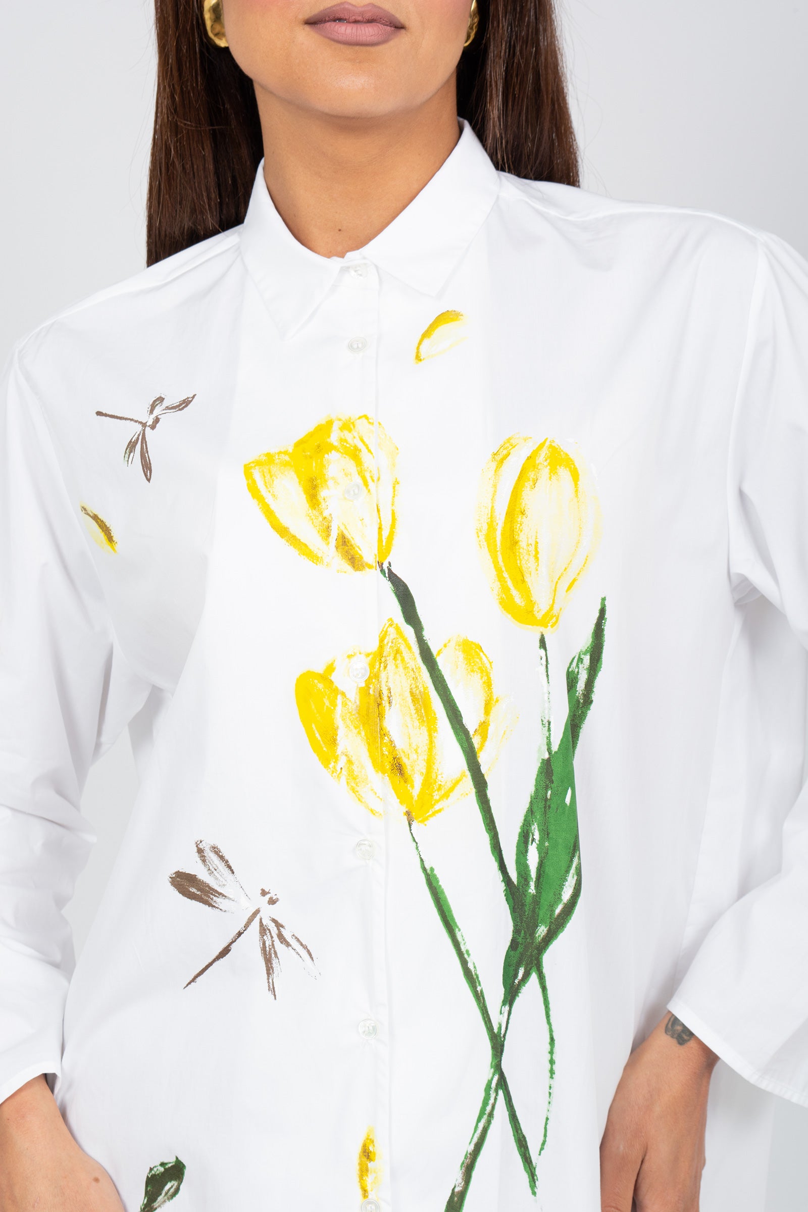 camicia in cotone dipinto WH2130 0043 YC MILANO 