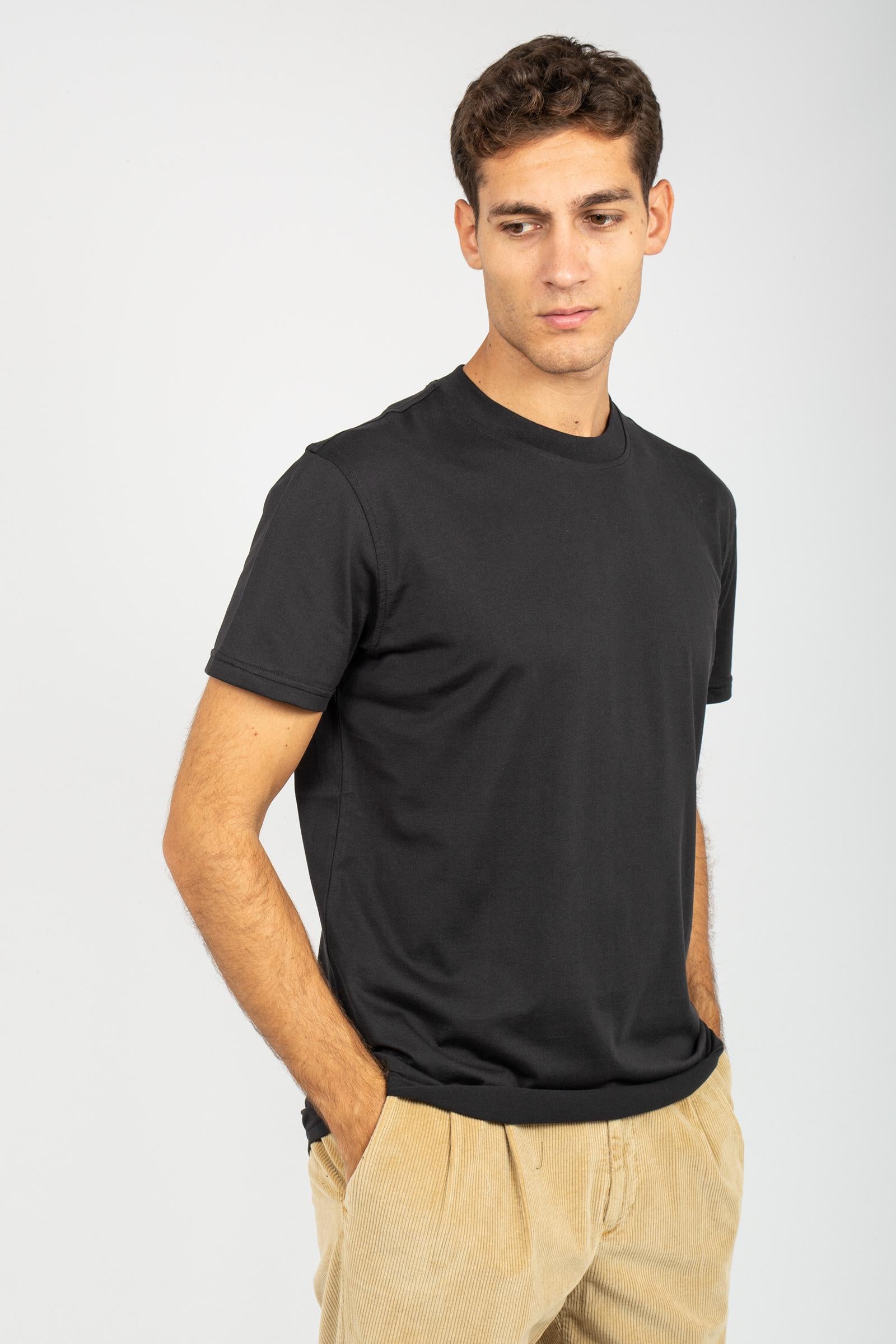 t-shirt in cotone e seta TL5STM050LEL 01CD0990 PT TORINO 