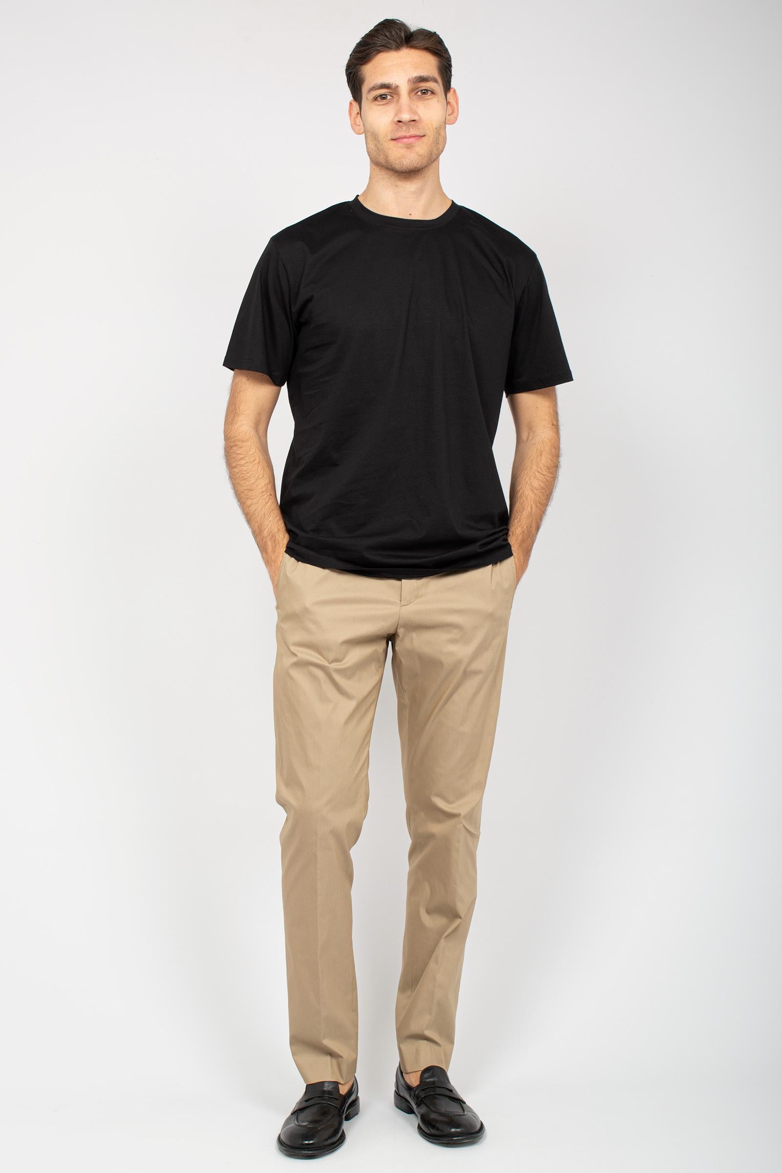 t-shirt in cotone B6D0055 NERO AMARANTO 